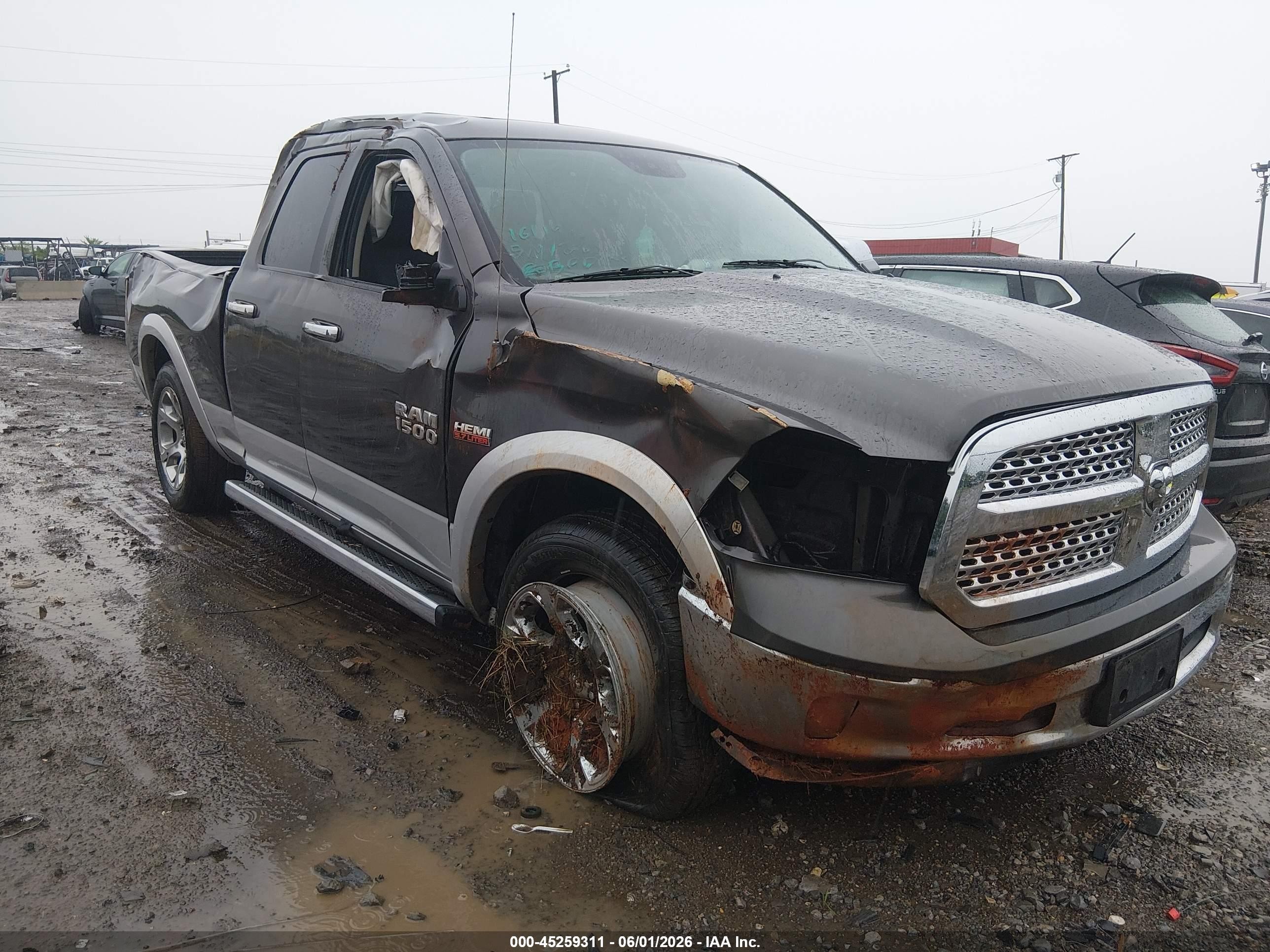 2014 Ram 1500 Laramie Черный vin: 1C6RR7JT0ES161191