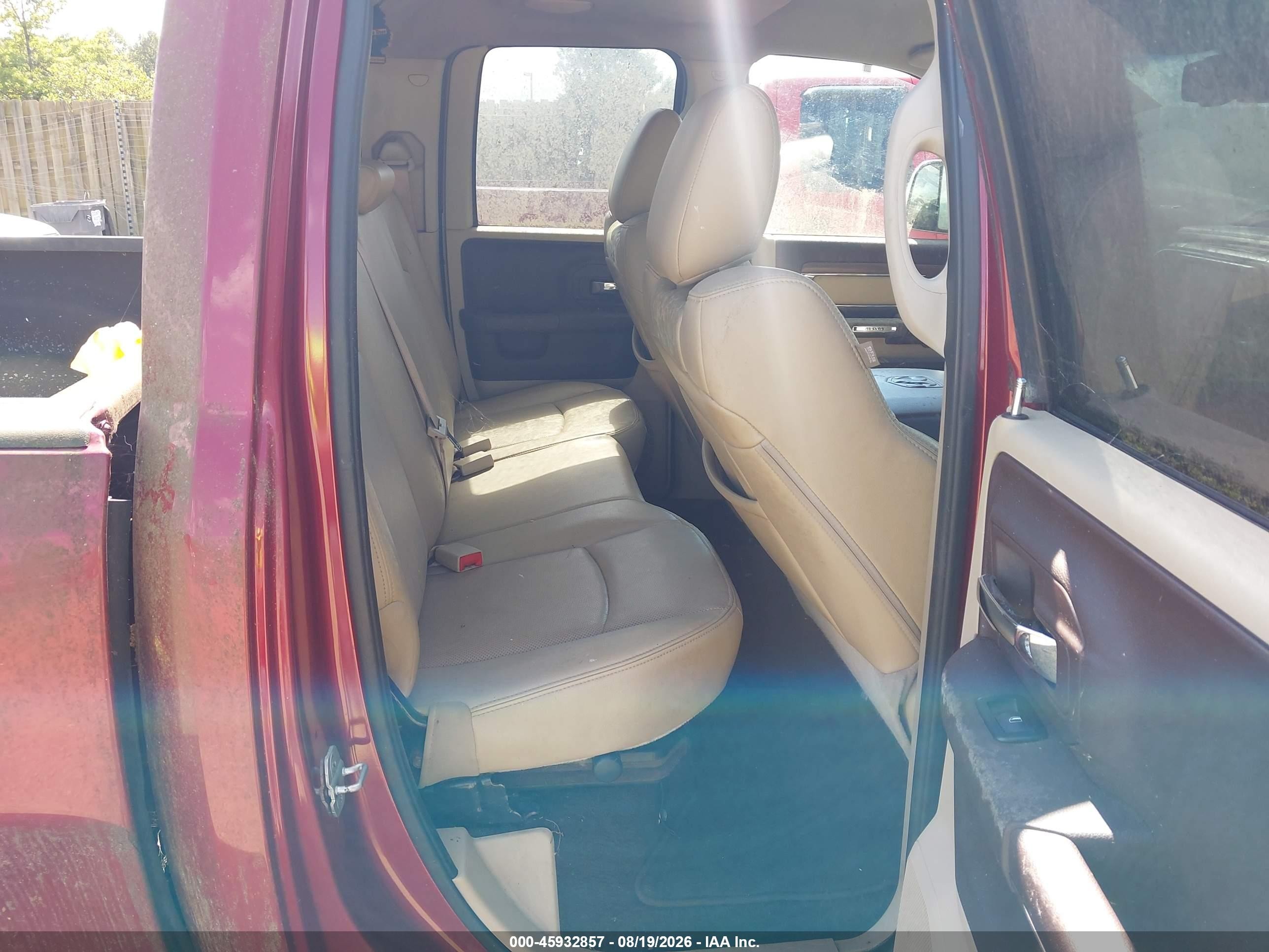2013 Ram 1500 Laramie Красный vin: 1C6RR7JT5DS531176
