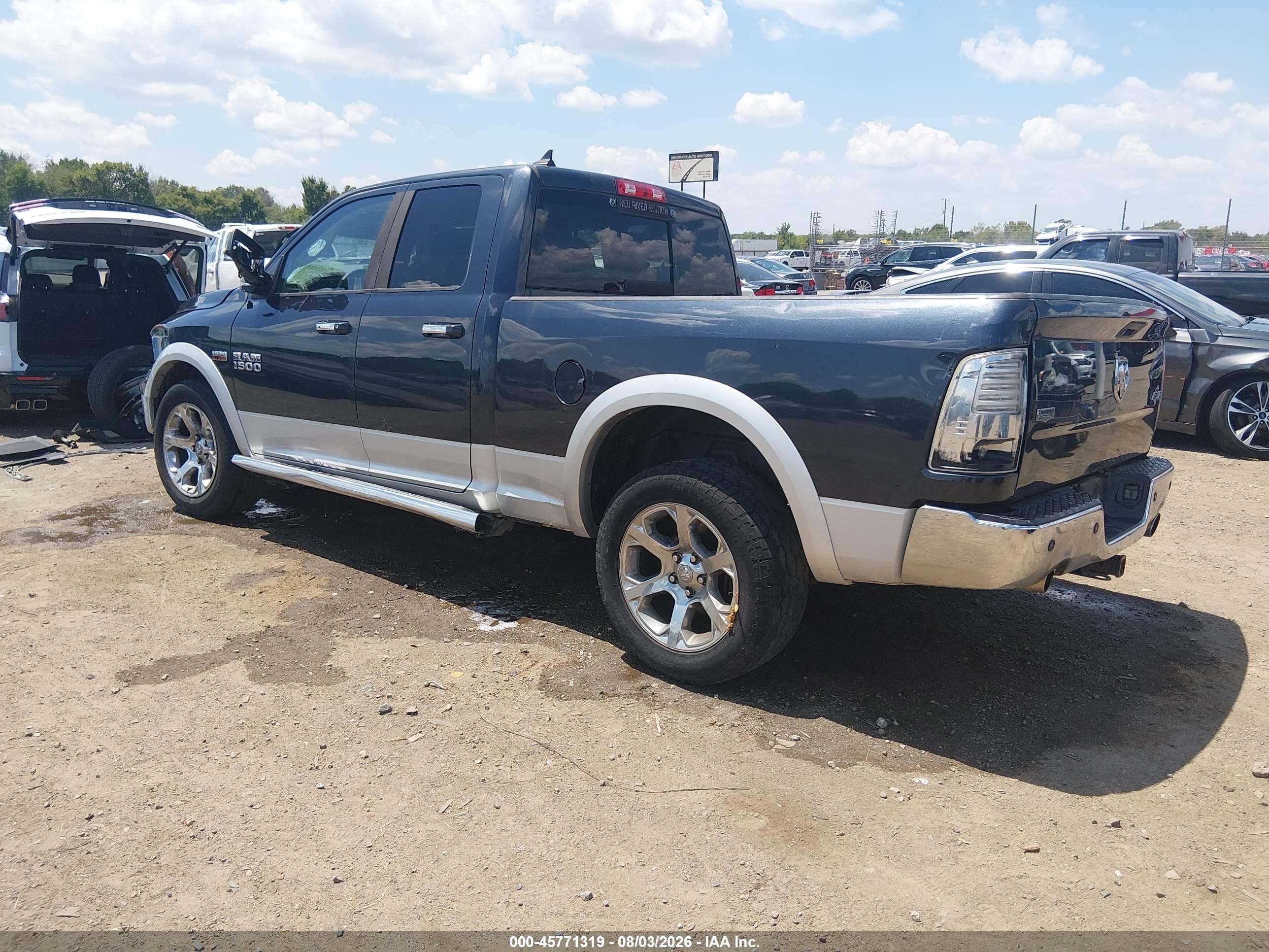 2013 Ram 1500 Laramie Black vin: 1C6RR7JT5DS669574