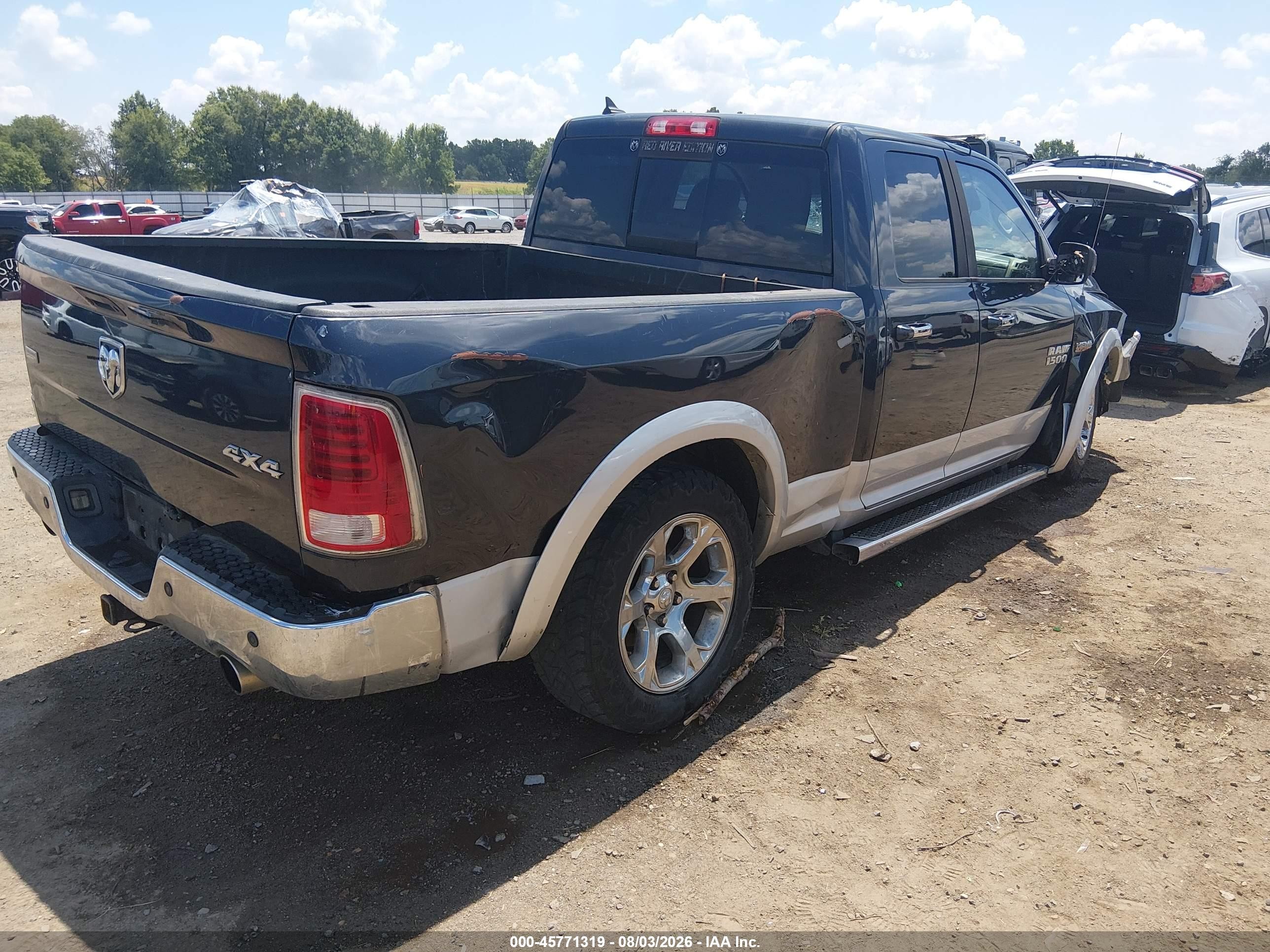2013 Ram 1500 Laramie Black vin: 1C6RR7JT5DS669574