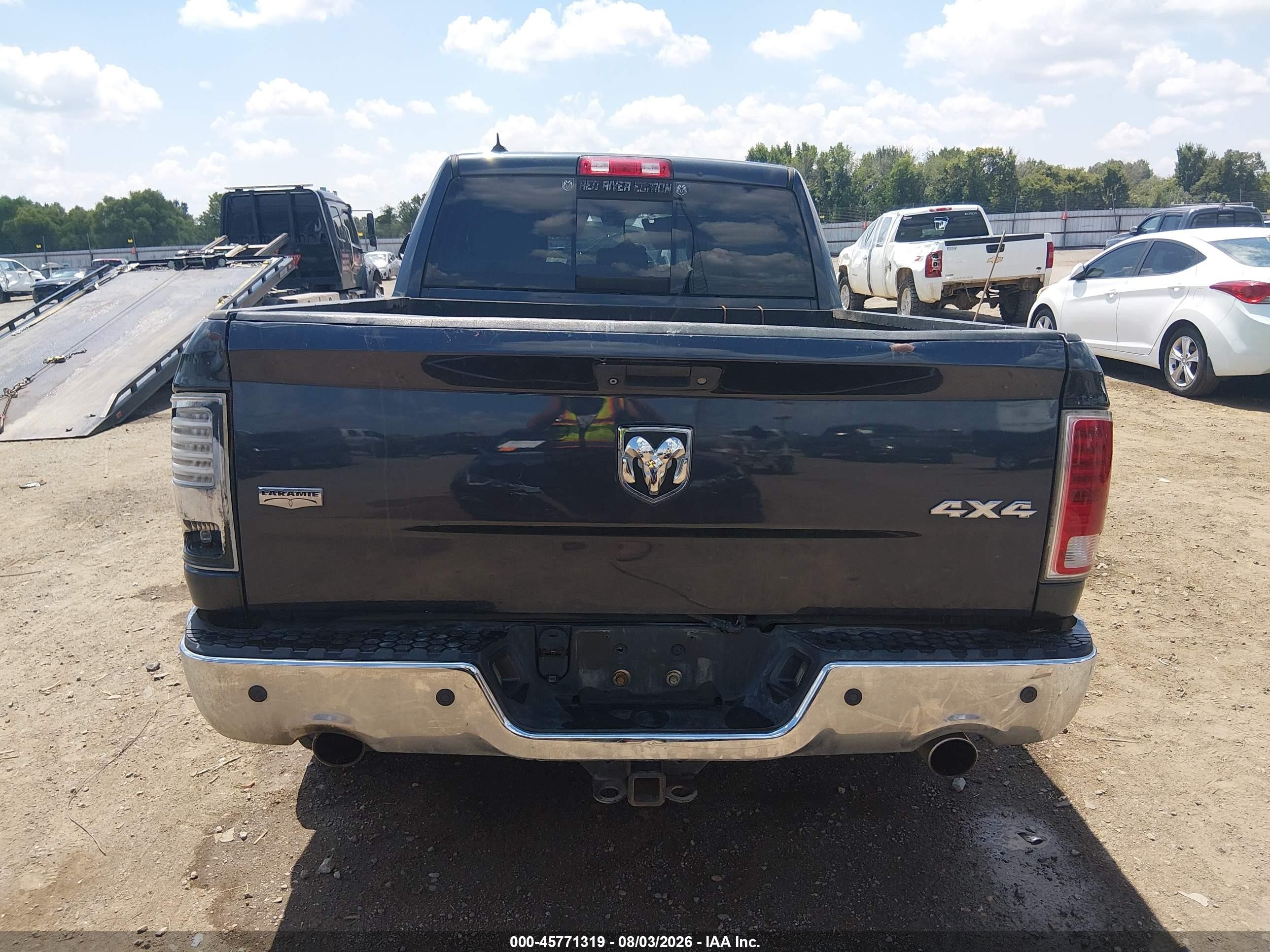 2013 Ram 1500 Laramie Black vin: 1C6RR7JT5DS669574