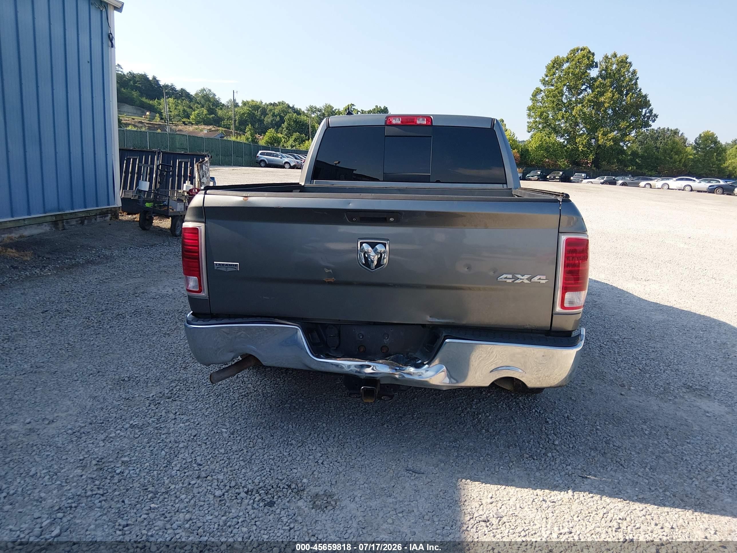 2013 Ram 1500 Laramie Gray vin: 1C6RR7JT6DS554921