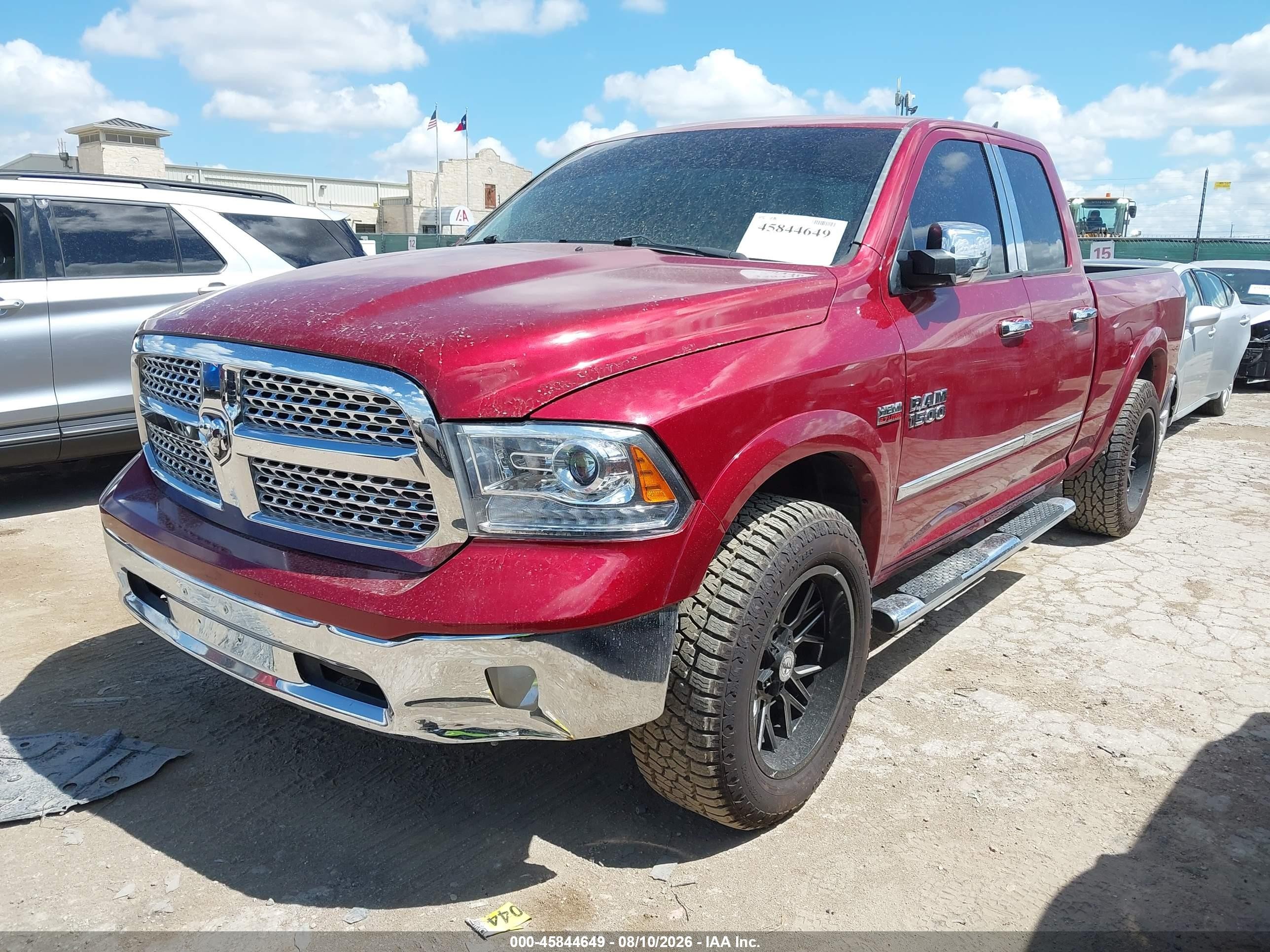 2013 Ram 1500 Laramie Burgundy vin: 1C6RR7JT6DS595811