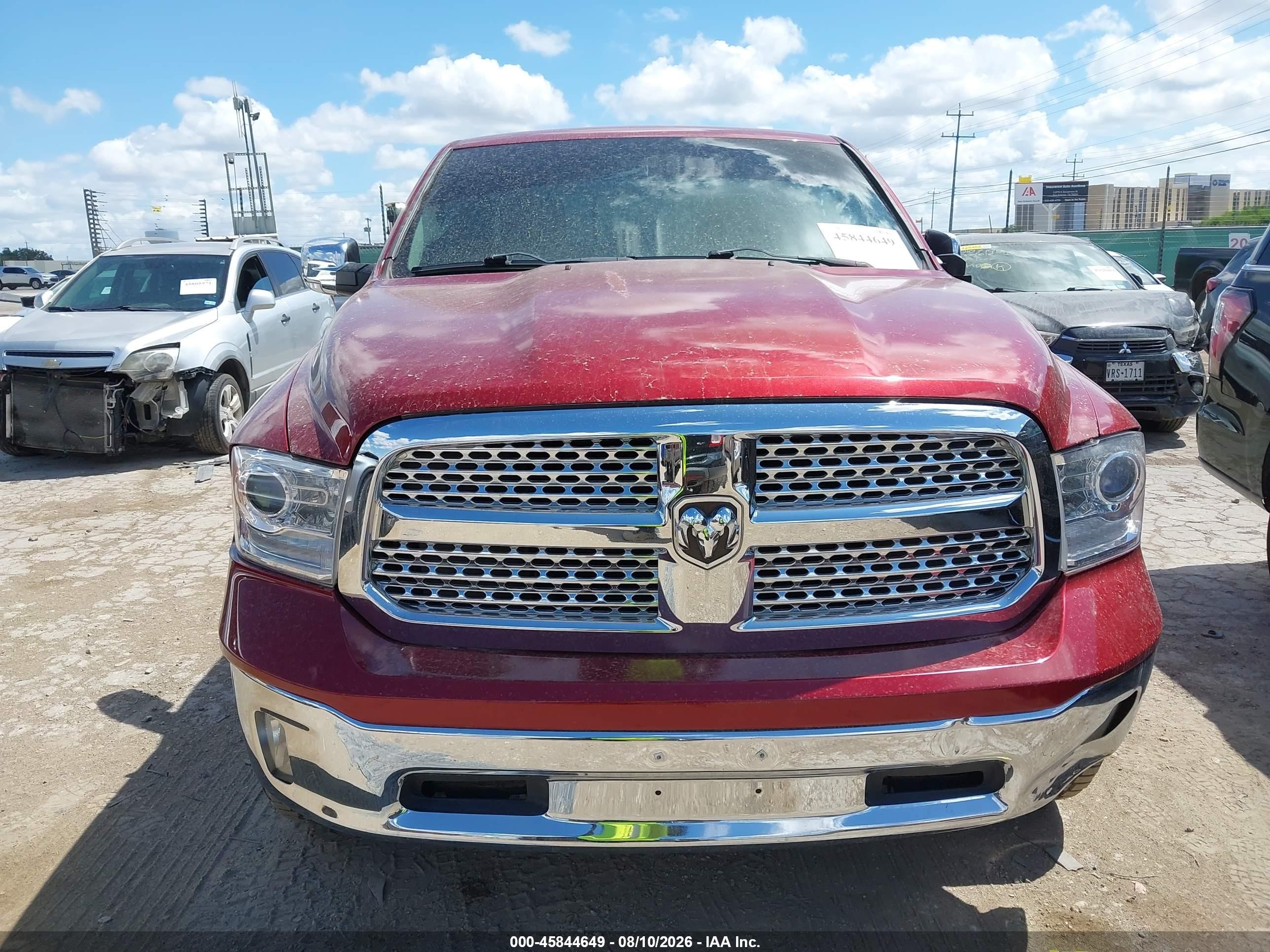 2013 Ram 1500 Laramie Burgundy vin: 1C6RR7JT6DS595811