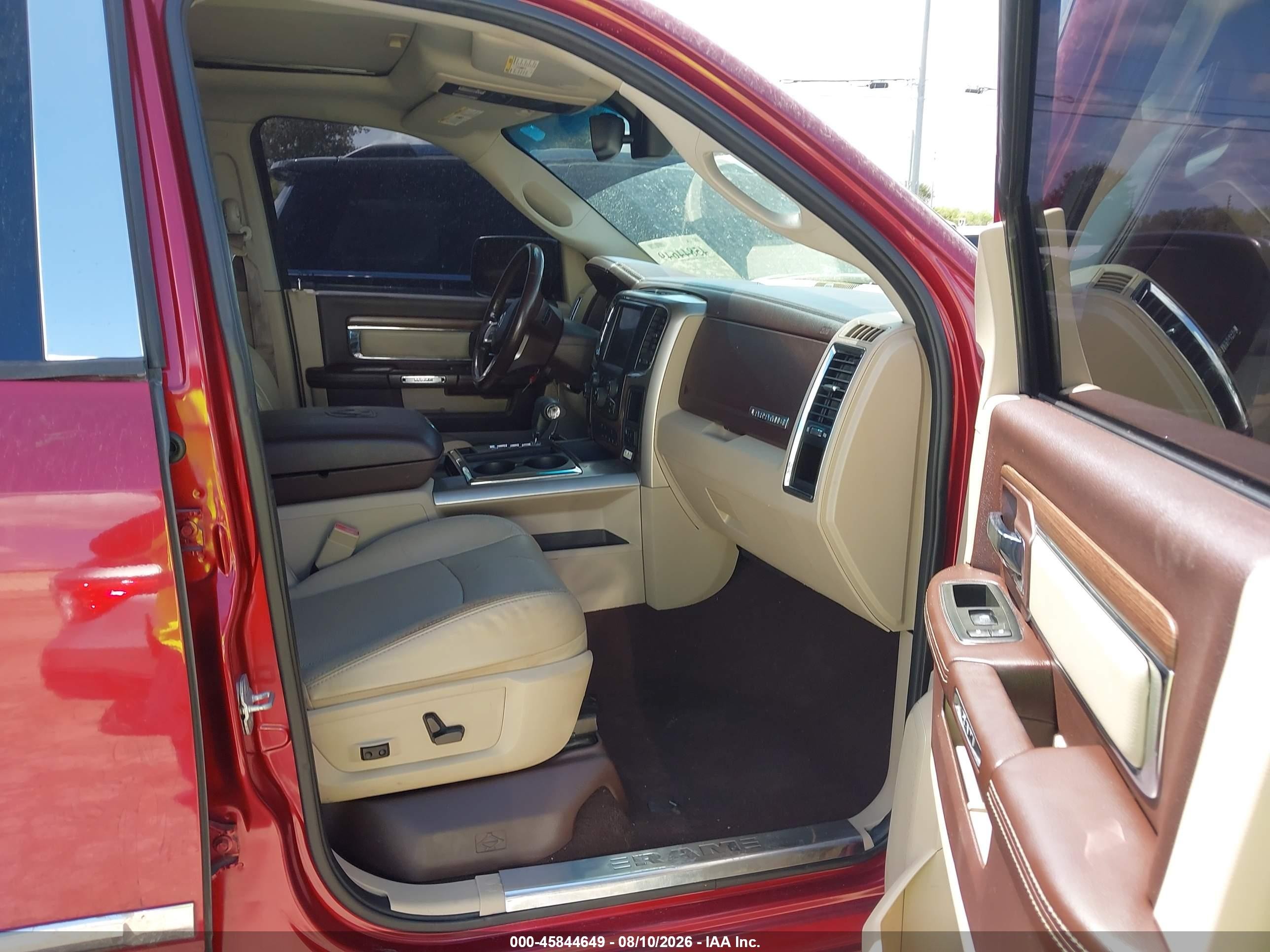 2013 Ram 1500 Laramie Burgundy vin: 1C6RR7JT6DS595811