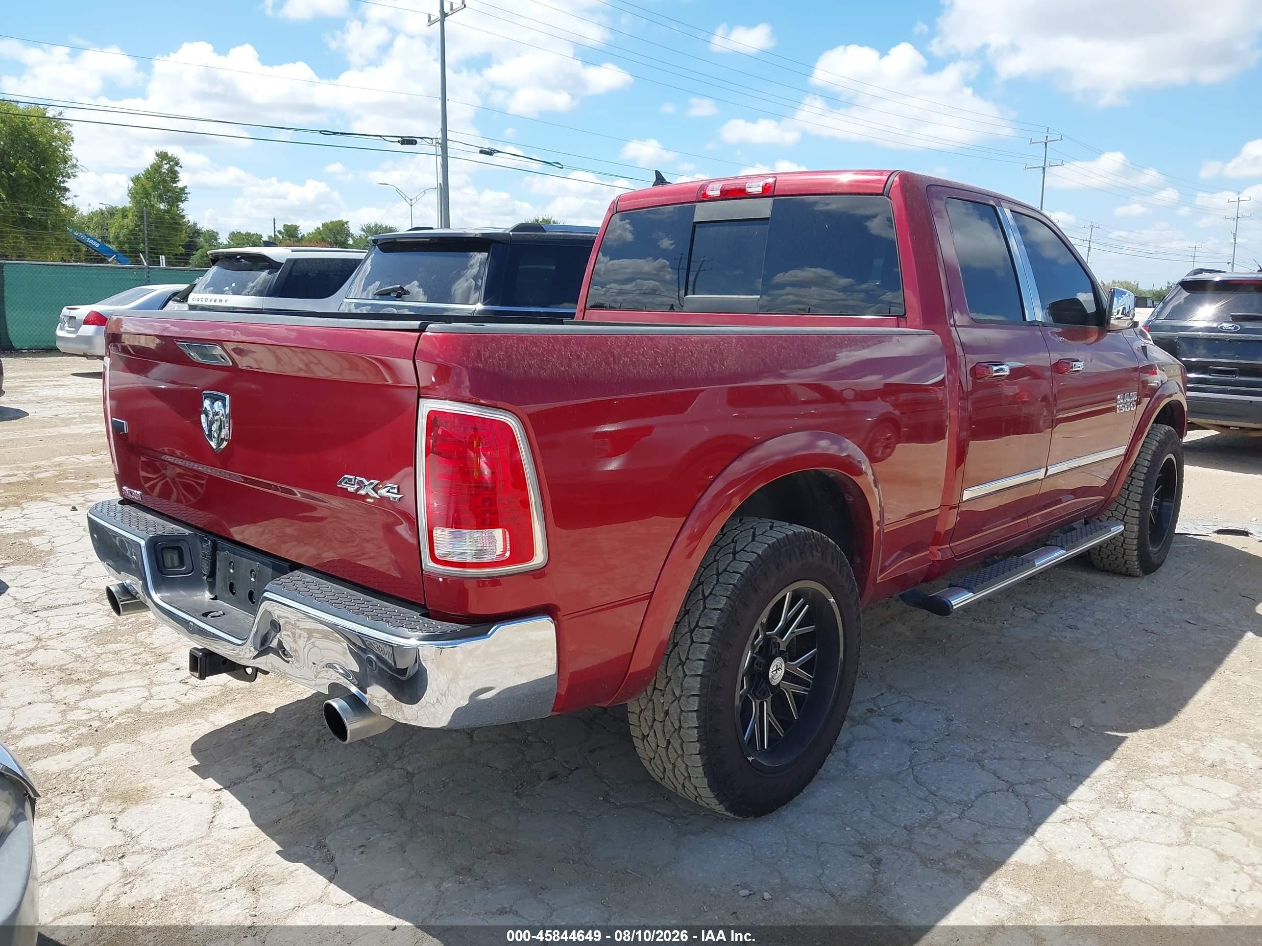 2013 Ram 1500 Laramie Burgundy vin: 1C6RR7JT6DS595811
