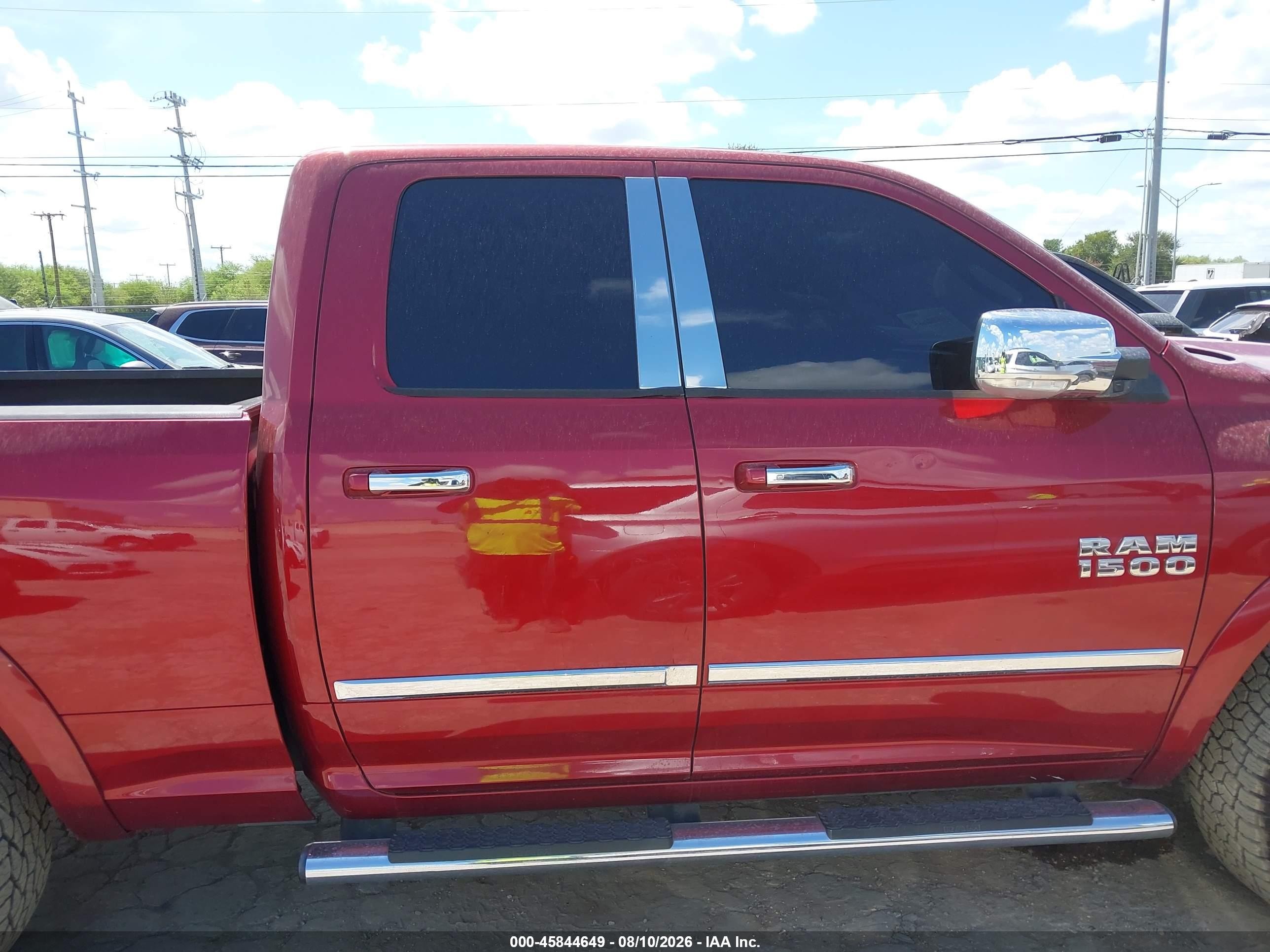 2013 Ram 1500 Laramie Burgundy vin: 1C6RR7JT6DS595811