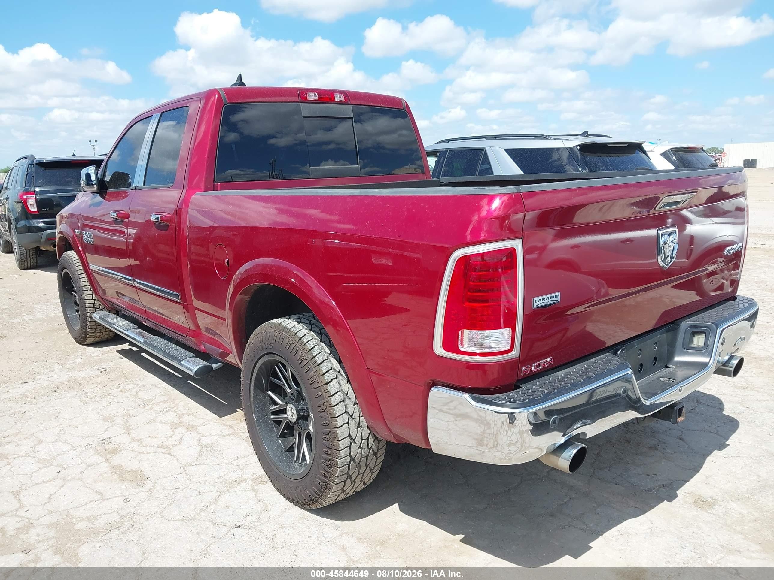 2013 Ram 1500 Laramie Burgundy vin: 1C6RR7JT6DS595811