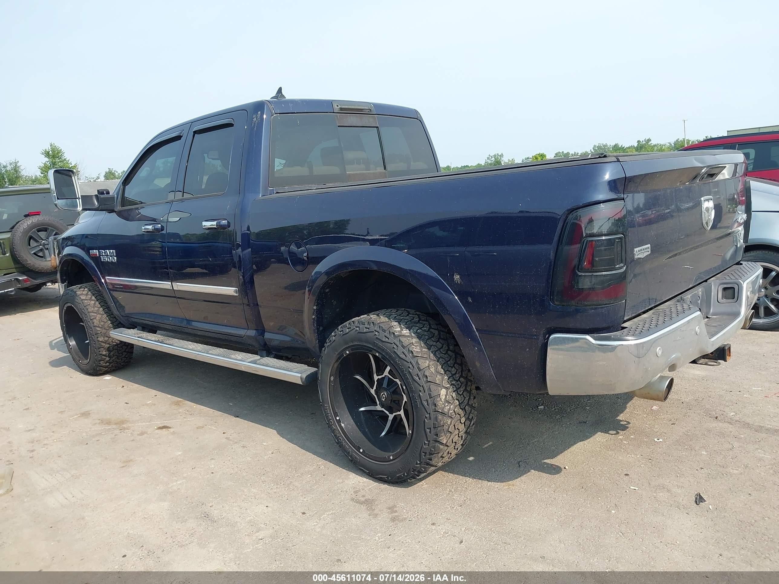 2014 Ram 1500 Laramie Dark Blue vin: 1C6RR7JT8ES234940