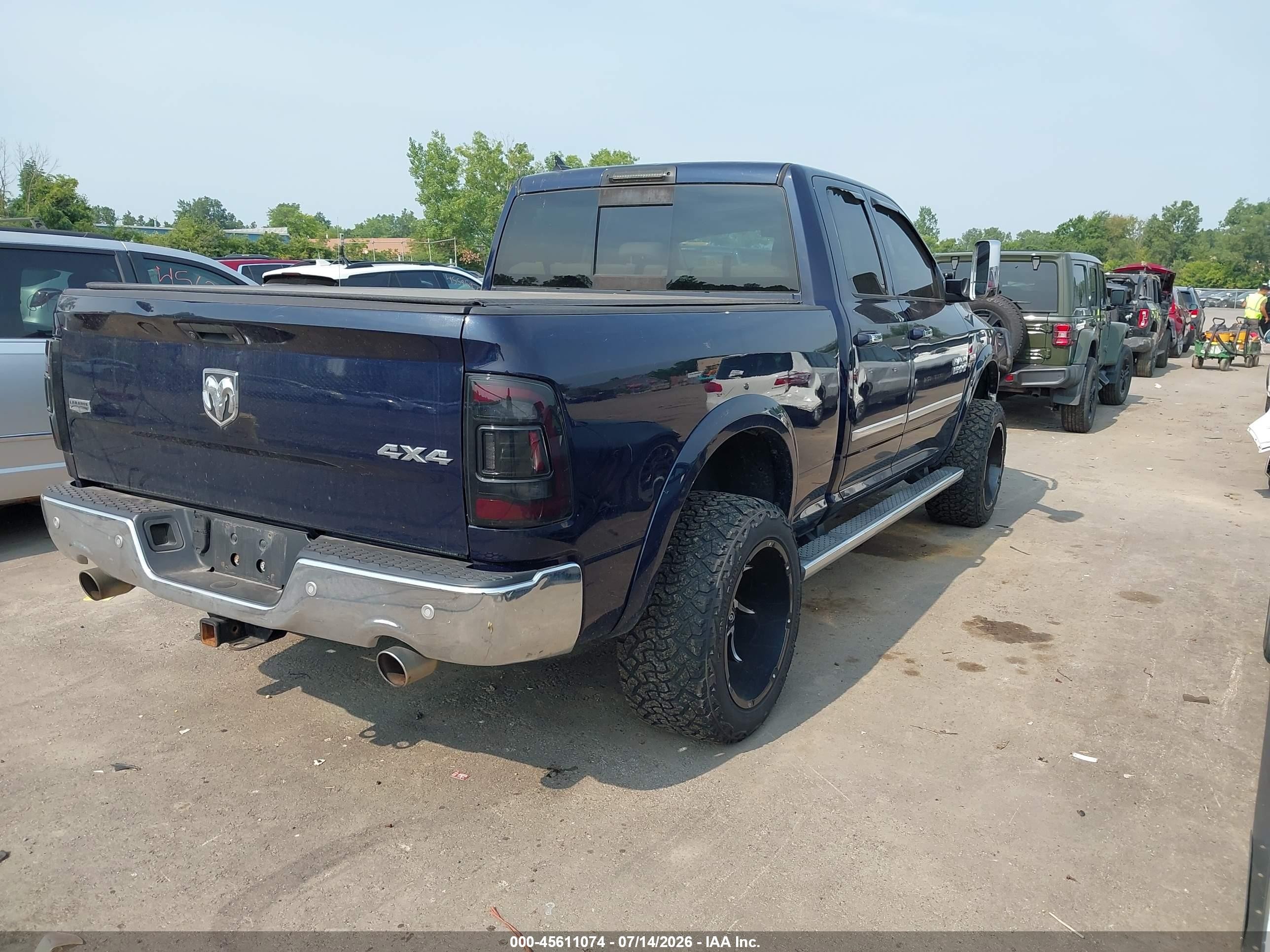 2014 Ram 1500 Laramie Dark Blue vin: 1C6RR7JT8ES234940