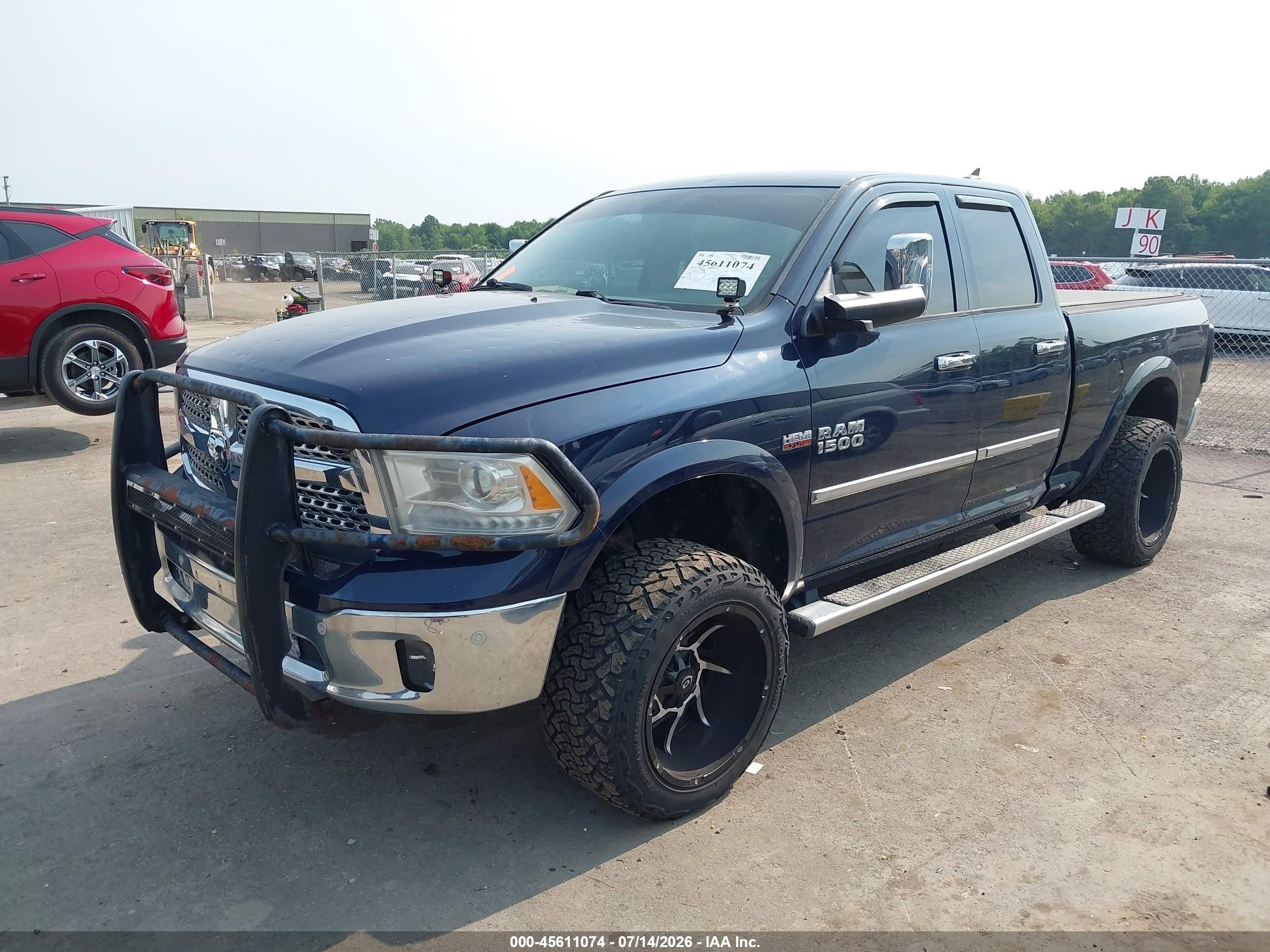 2014 Ram 1500 Laramie Dark Blue vin: 1C6RR7JT8ES234940