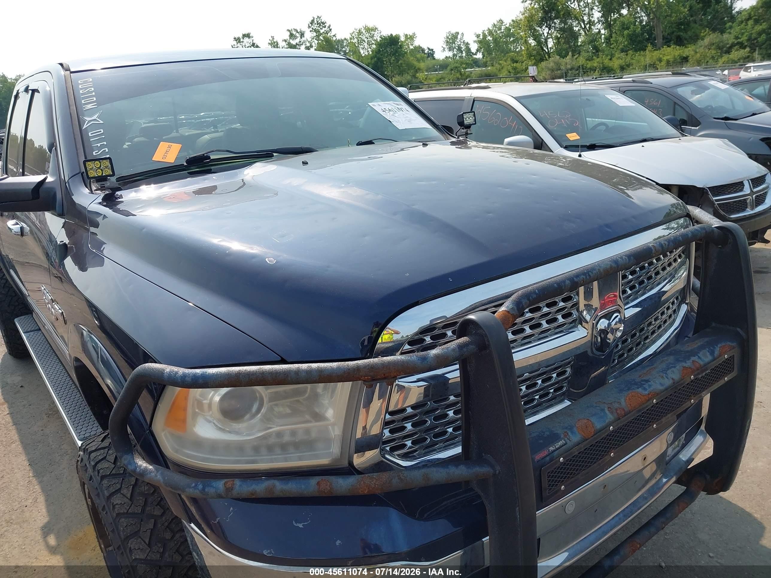 2014 Ram 1500 Laramie Dark Blue vin: 1C6RR7JT8ES234940