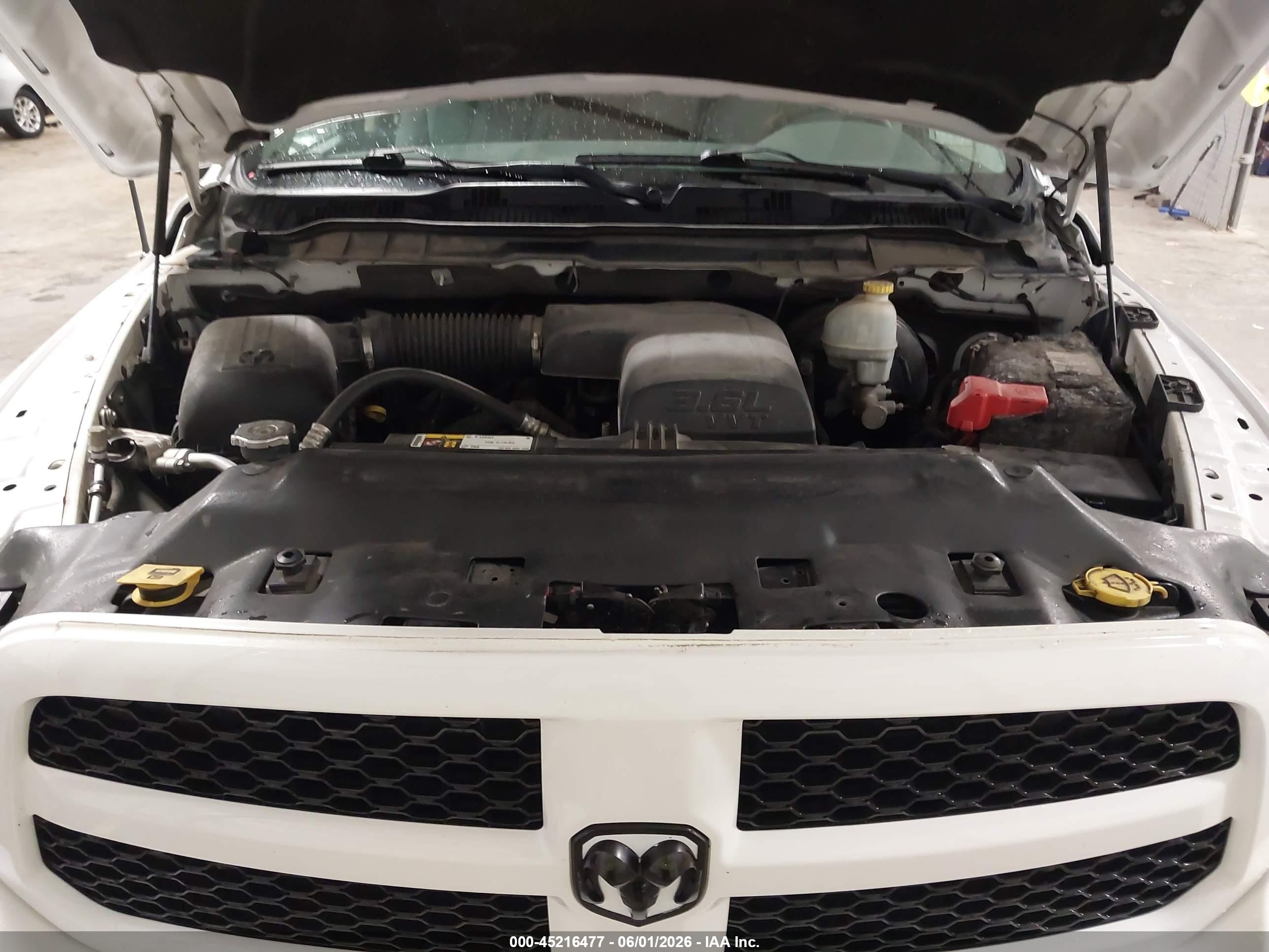 2014 Ram 1500 Express White vin: 1C6RR7KG3ES437171