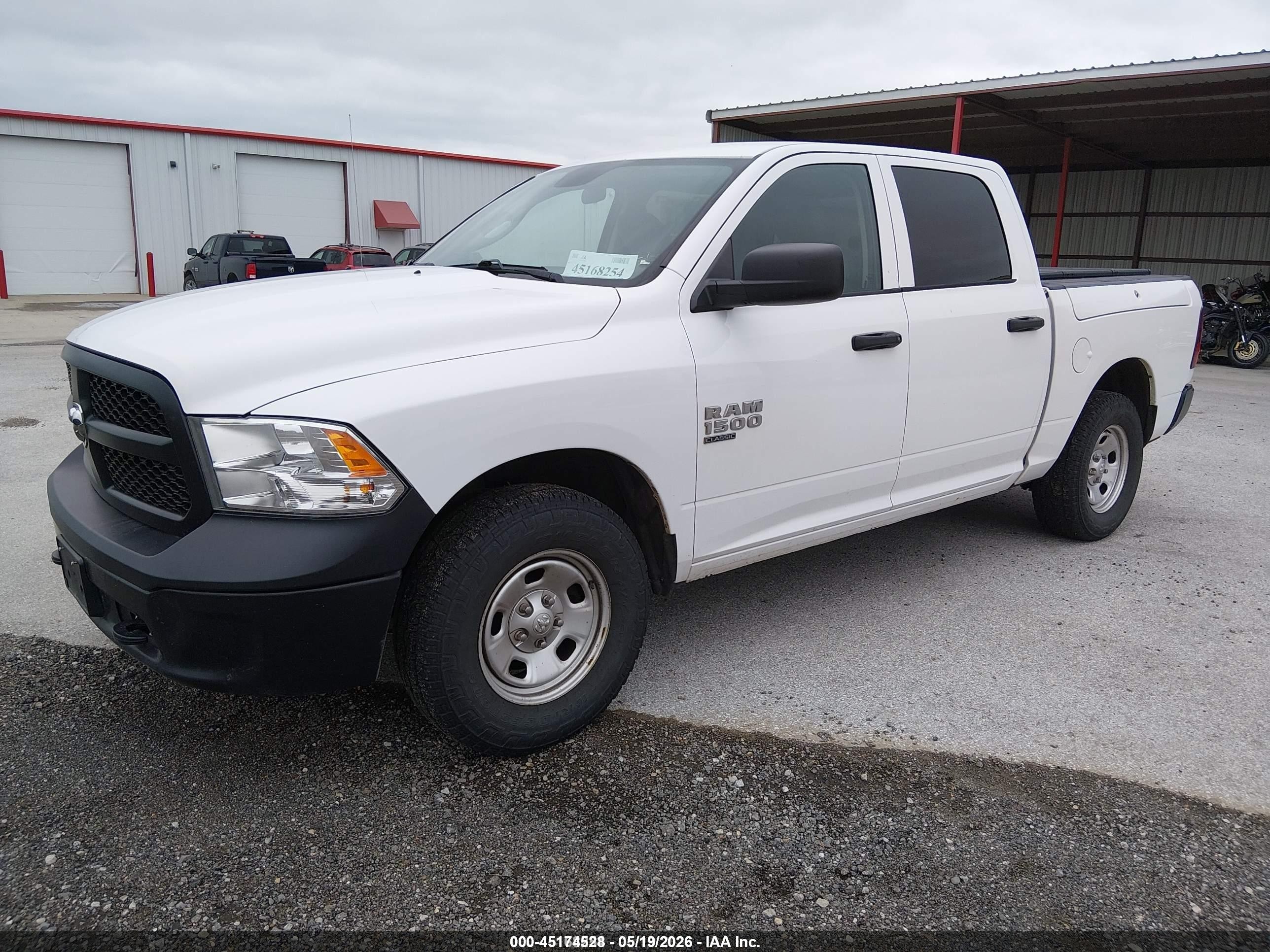 2020 Ram 1500 Classic Tradesman  4x4 5'7 Box White vin: 1C6RR7KG4LS153500