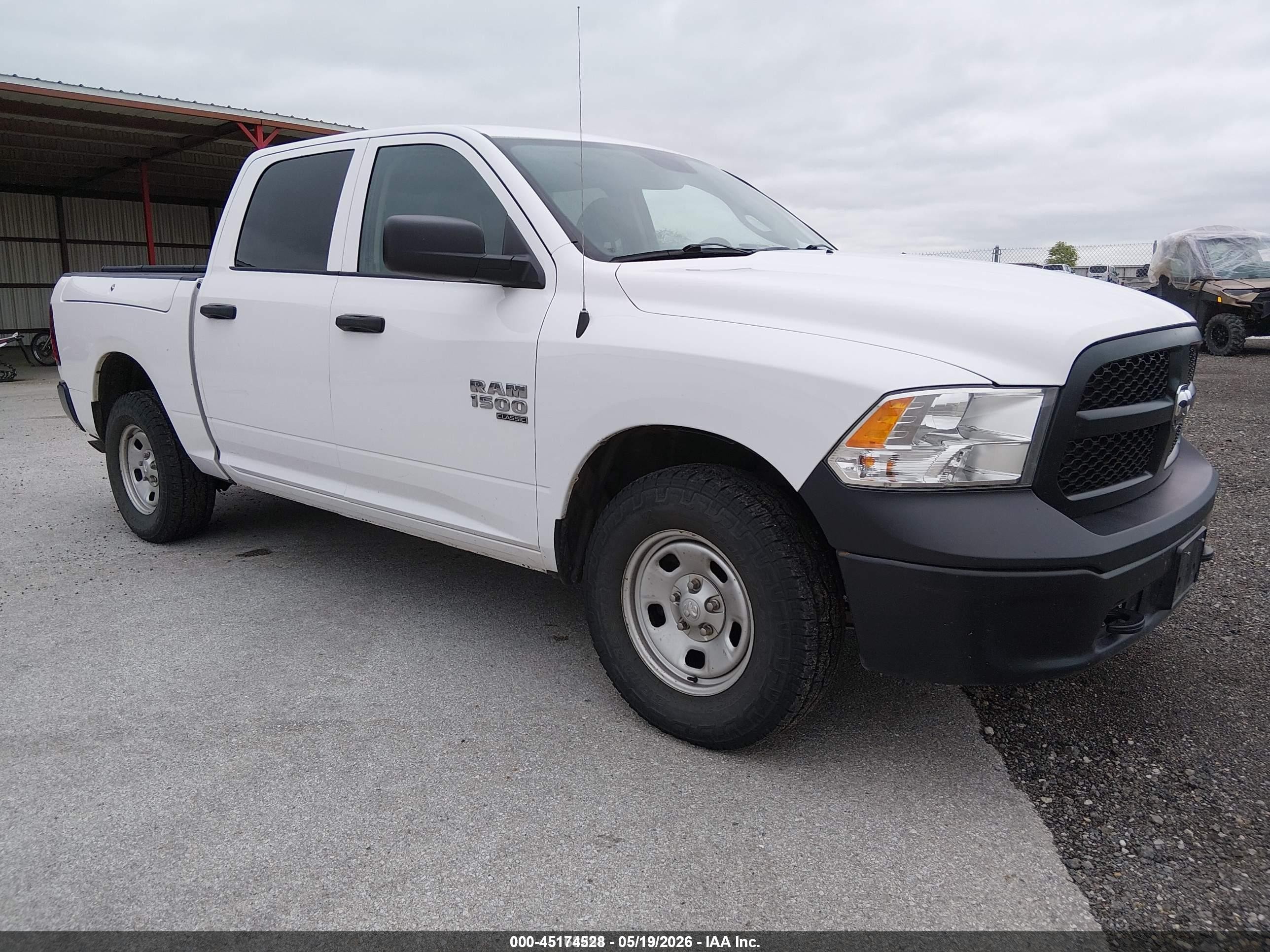 2020 Ram 1500 Classic Tradesman  4x4 5'7 Box White vin: 1C6RR7KG4LS153500