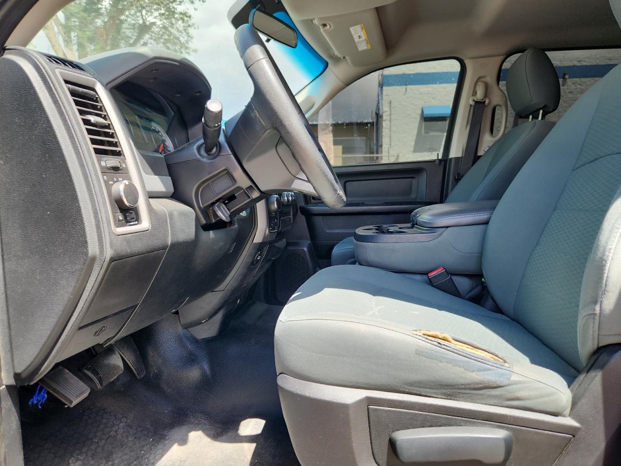 2015 Ram 1500 St Blue vin: 1C6RR7KG6FS789341 Damage: Left Front Seat Cushion, Torn, 6 To 7 Inches