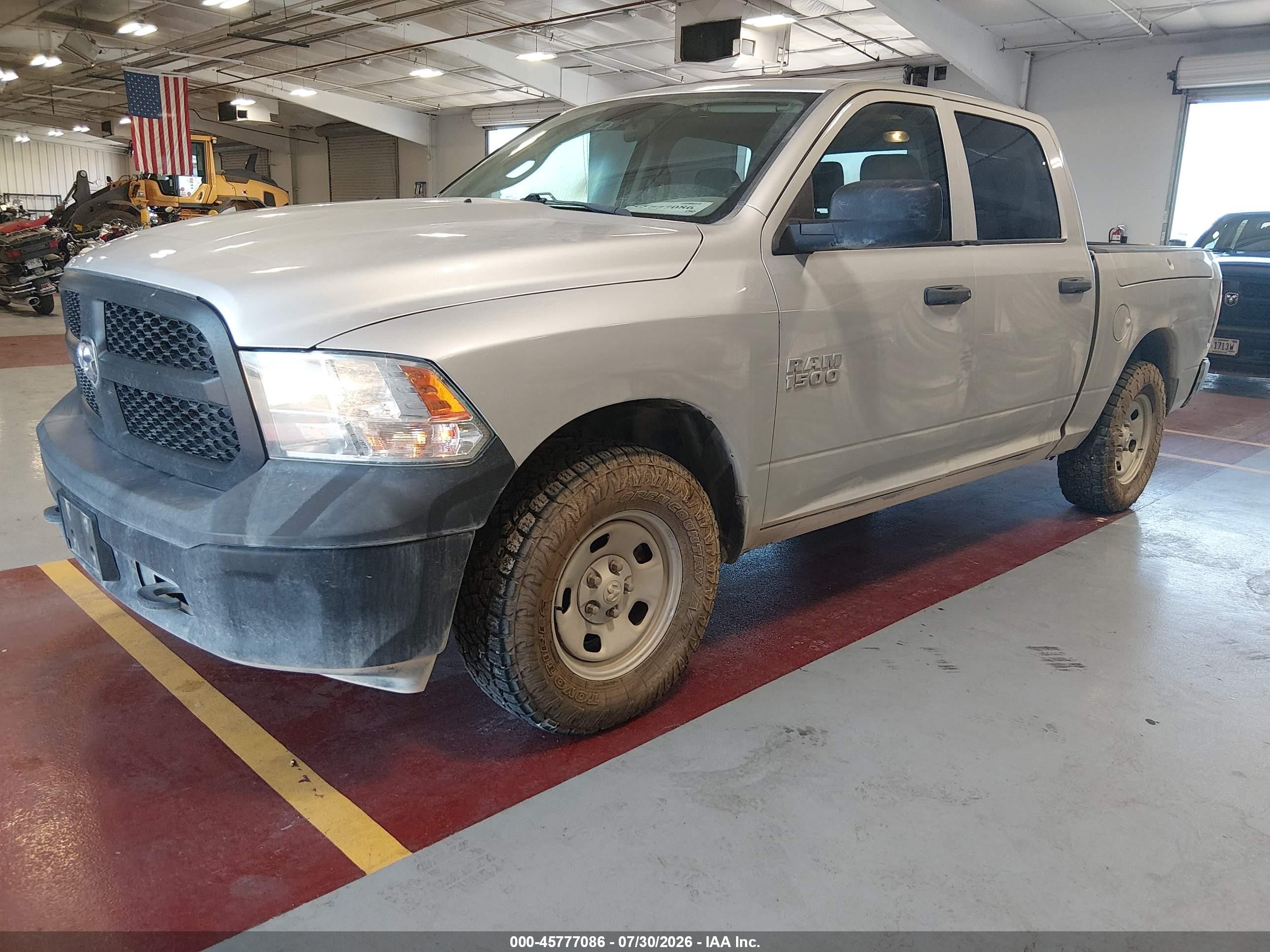 2018 Ram 1500 Tradesman  4x4 5'7 Box Silver vin: 1C6RR7KG9JS144174