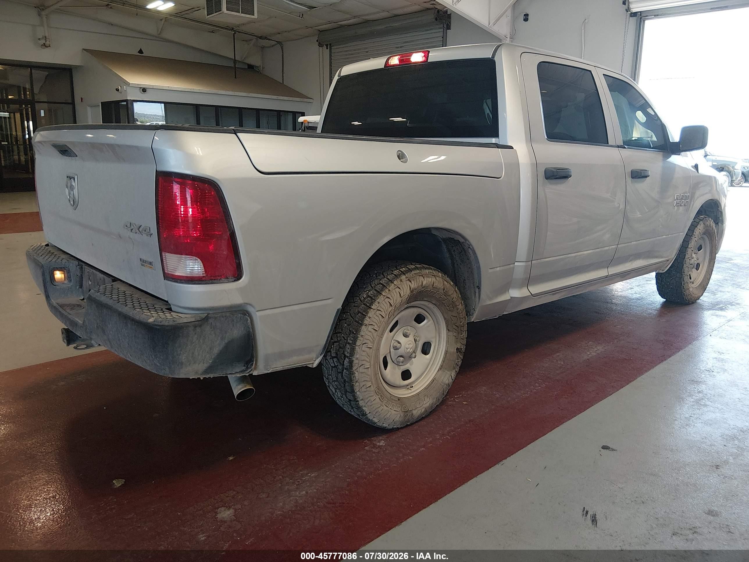 2018 Ram 1500 Tradesman  4x4 5'7 Box Silver vin: 1C6RR7KG9JS144174
