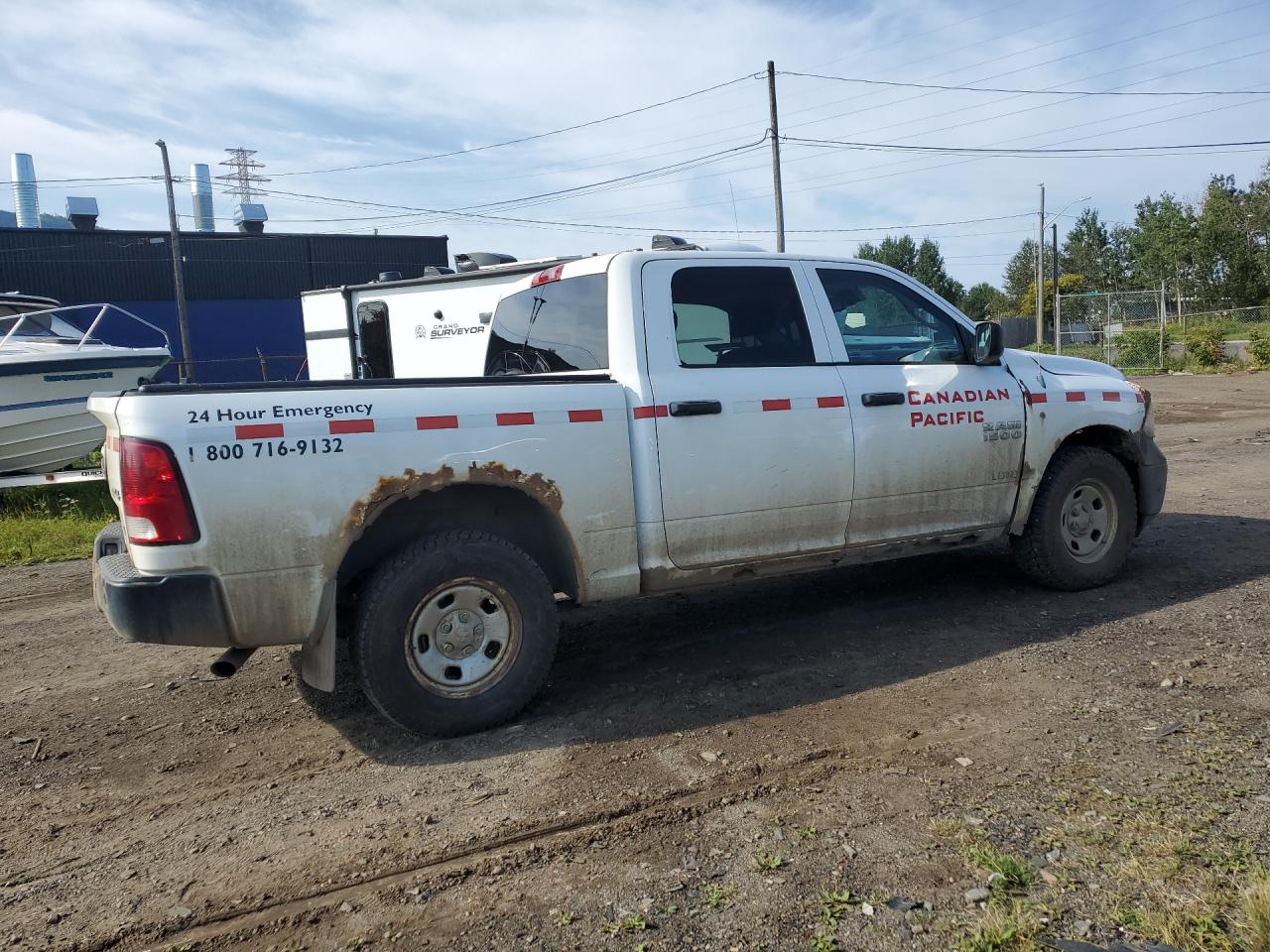 2013 Ram 1500 St Белый vin: 1C6RR7KP2DS632192 Damage: Right Rocker Panel, Corrosion, Severe Damage