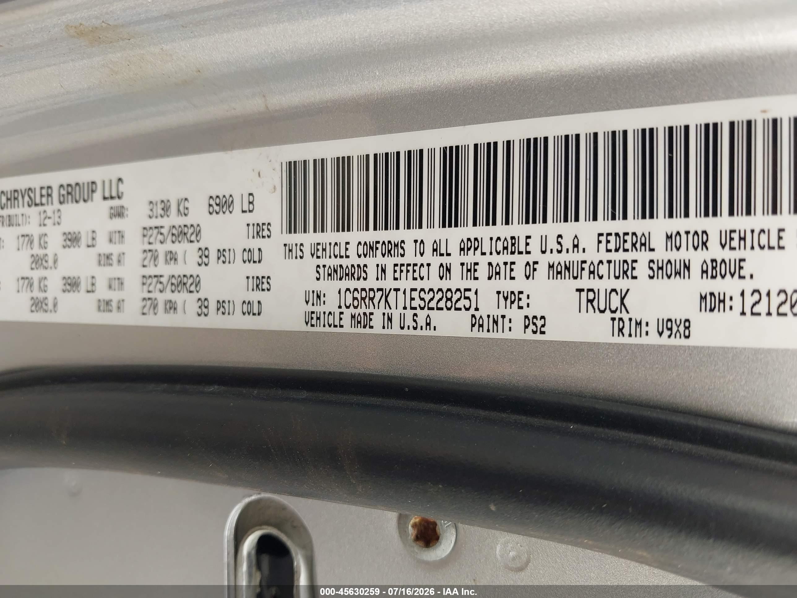 2014 Ram 1500 Express Silver vin: 1C6RR7KT1ES228251