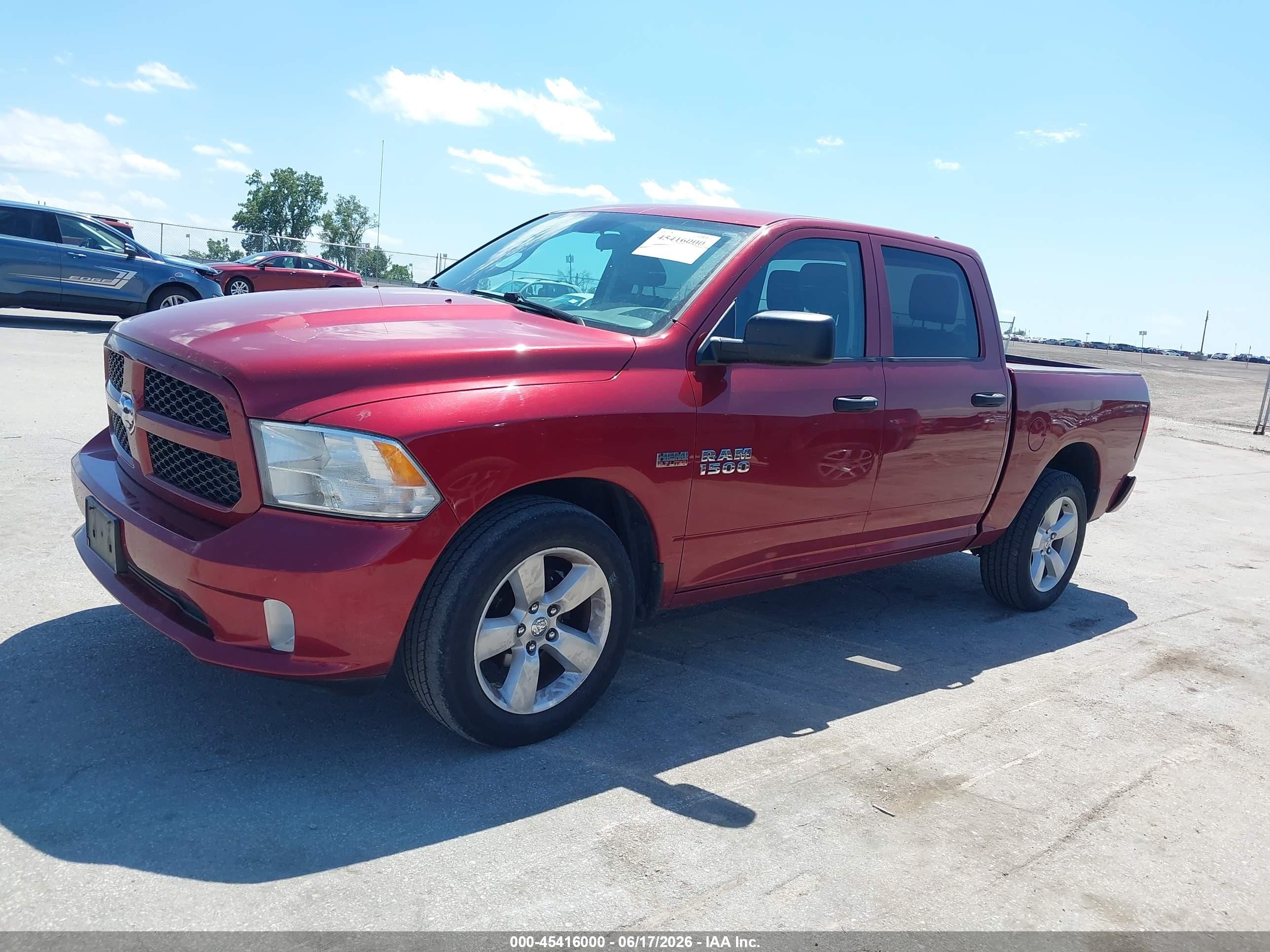 2013 Ram 1500 Express Red vin: 1C6RR7KT2DS648454