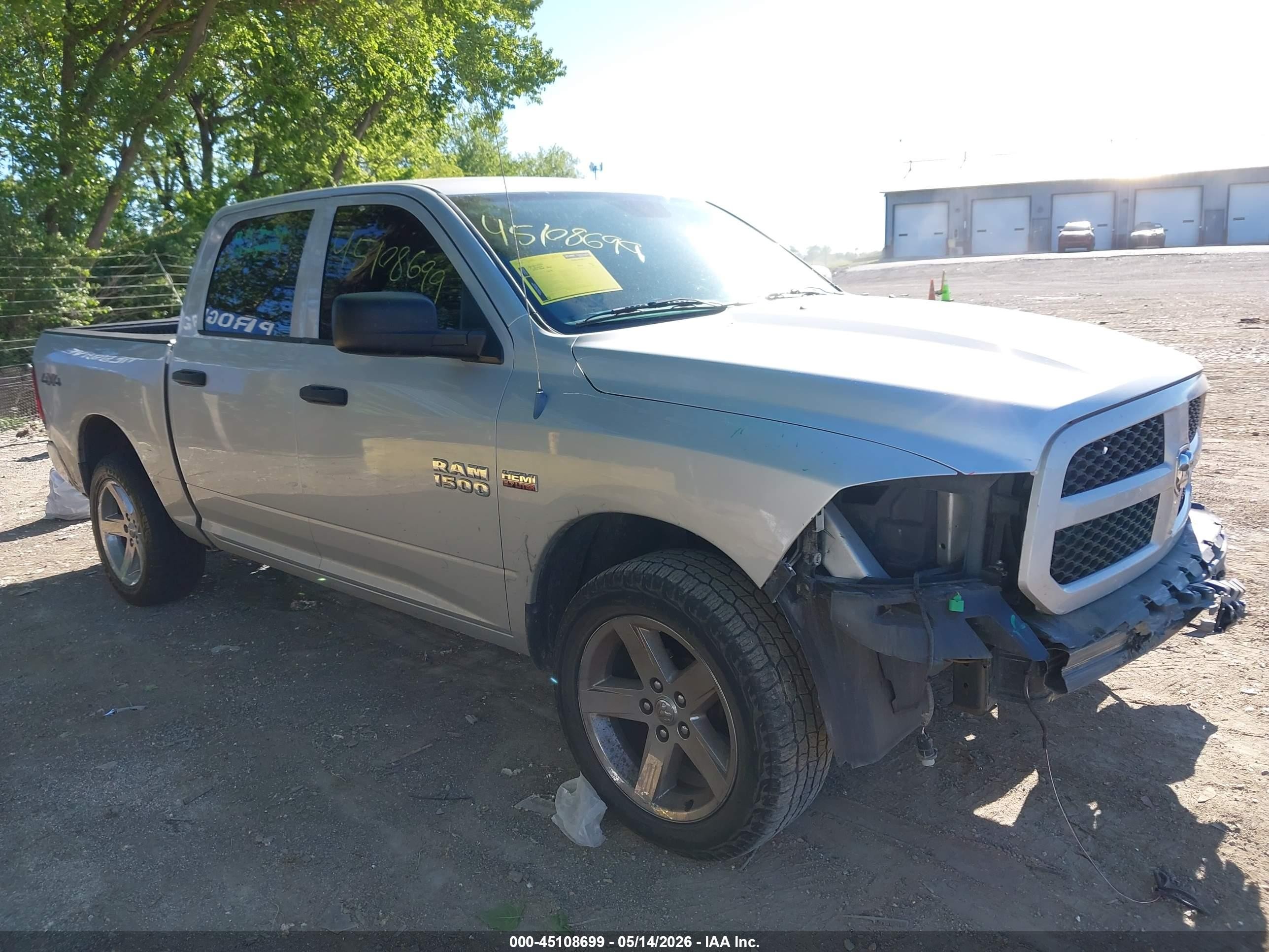 2014 Ram 1500 Express Silver vin: 1C6RR7KT2ES107860