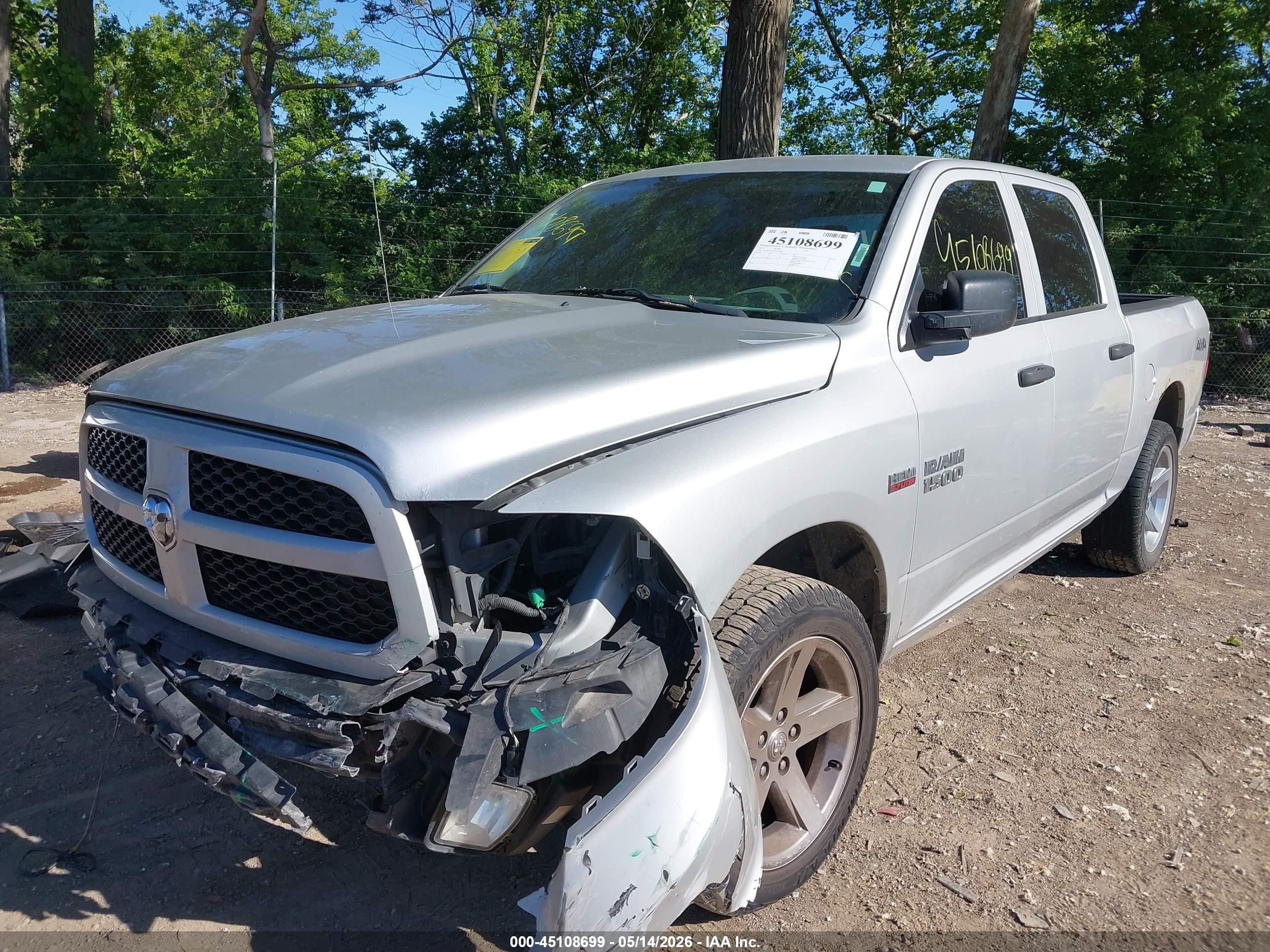 2014 Ram 1500 Express Silver vin: 1C6RR7KT2ES107860