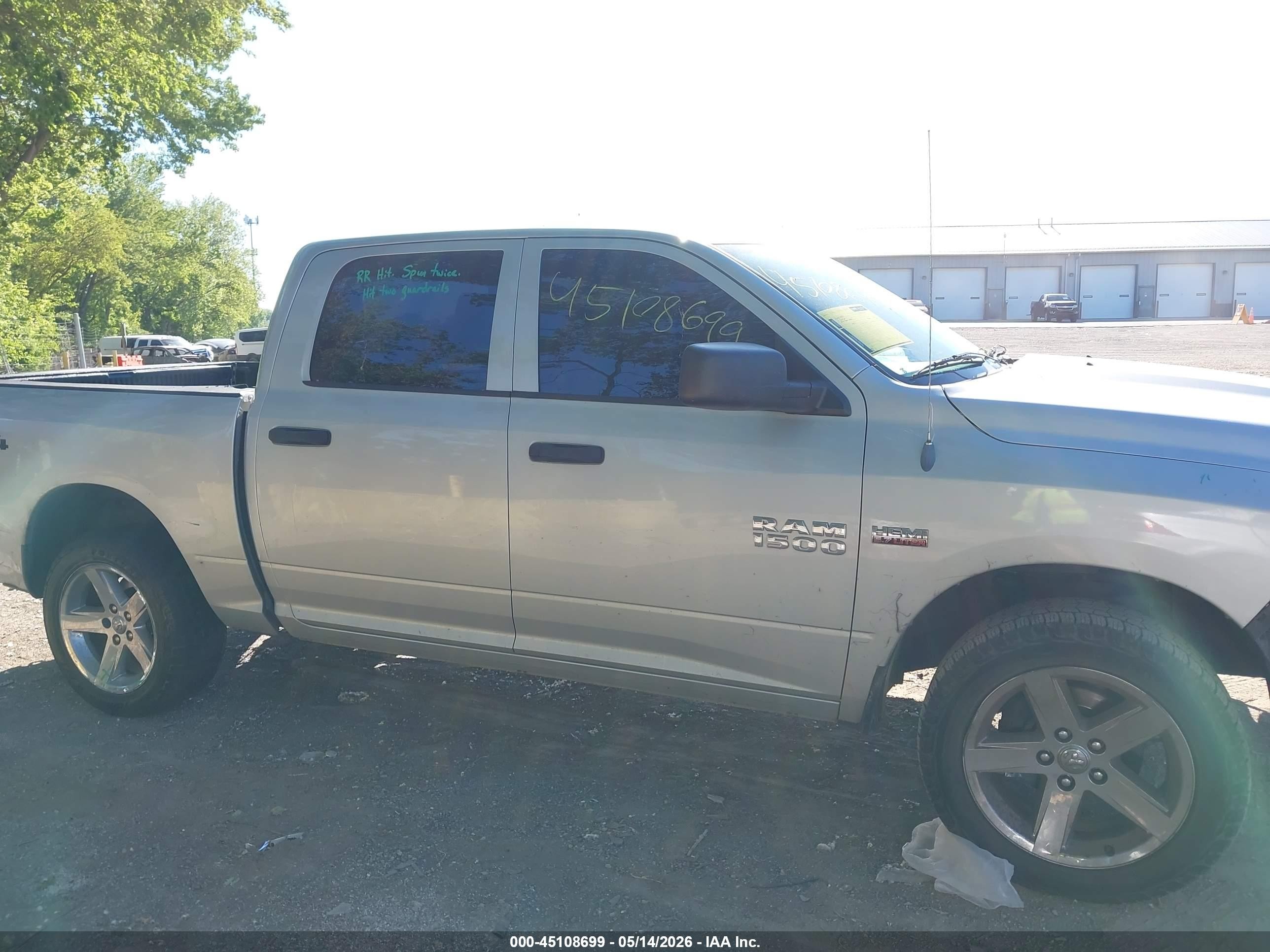 2014 Ram 1500 Express Silver vin: 1C6RR7KT2ES107860