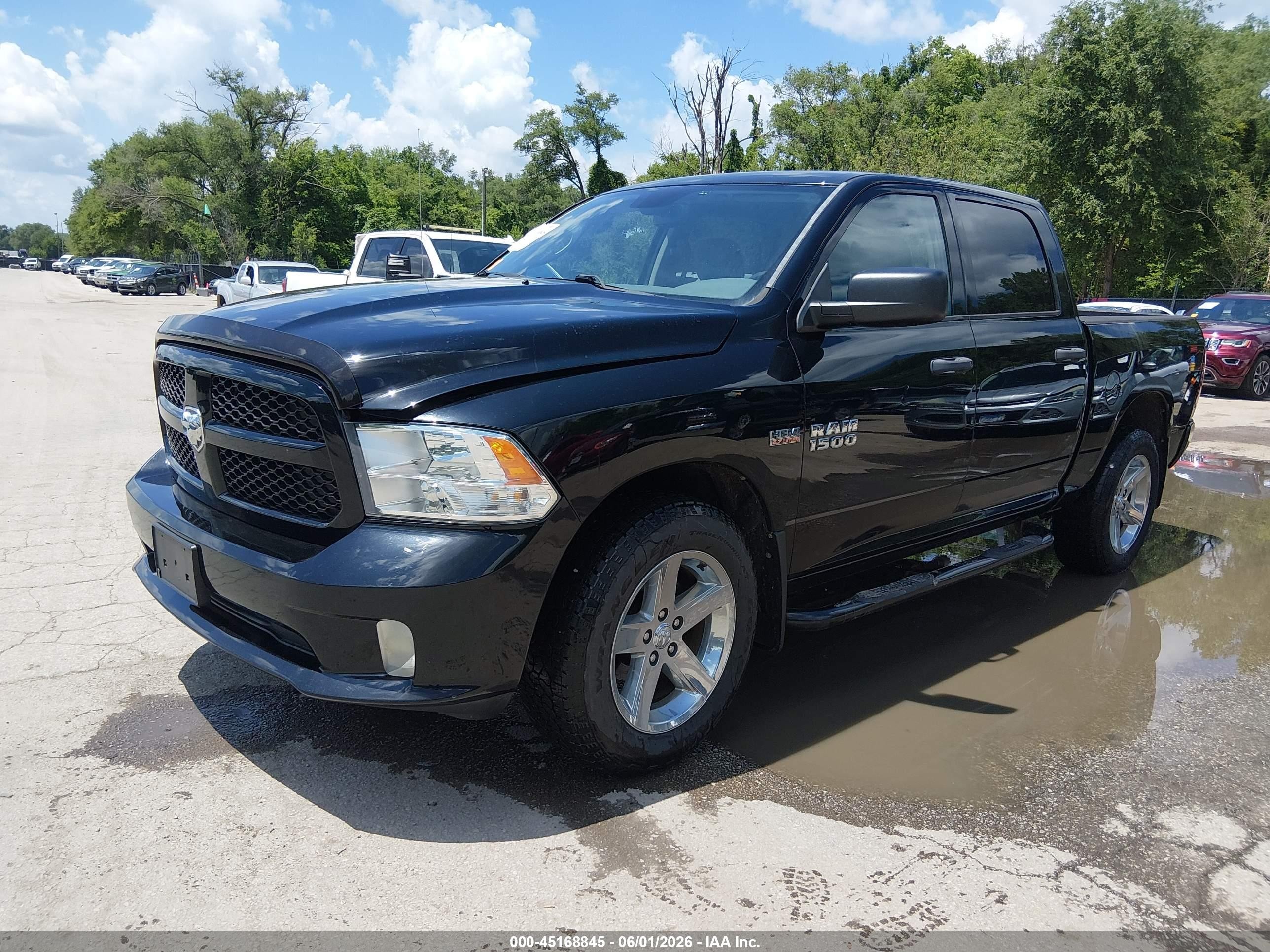 2014 Ram 1500 Express Black vin: 1C6RR7KT2ES205044