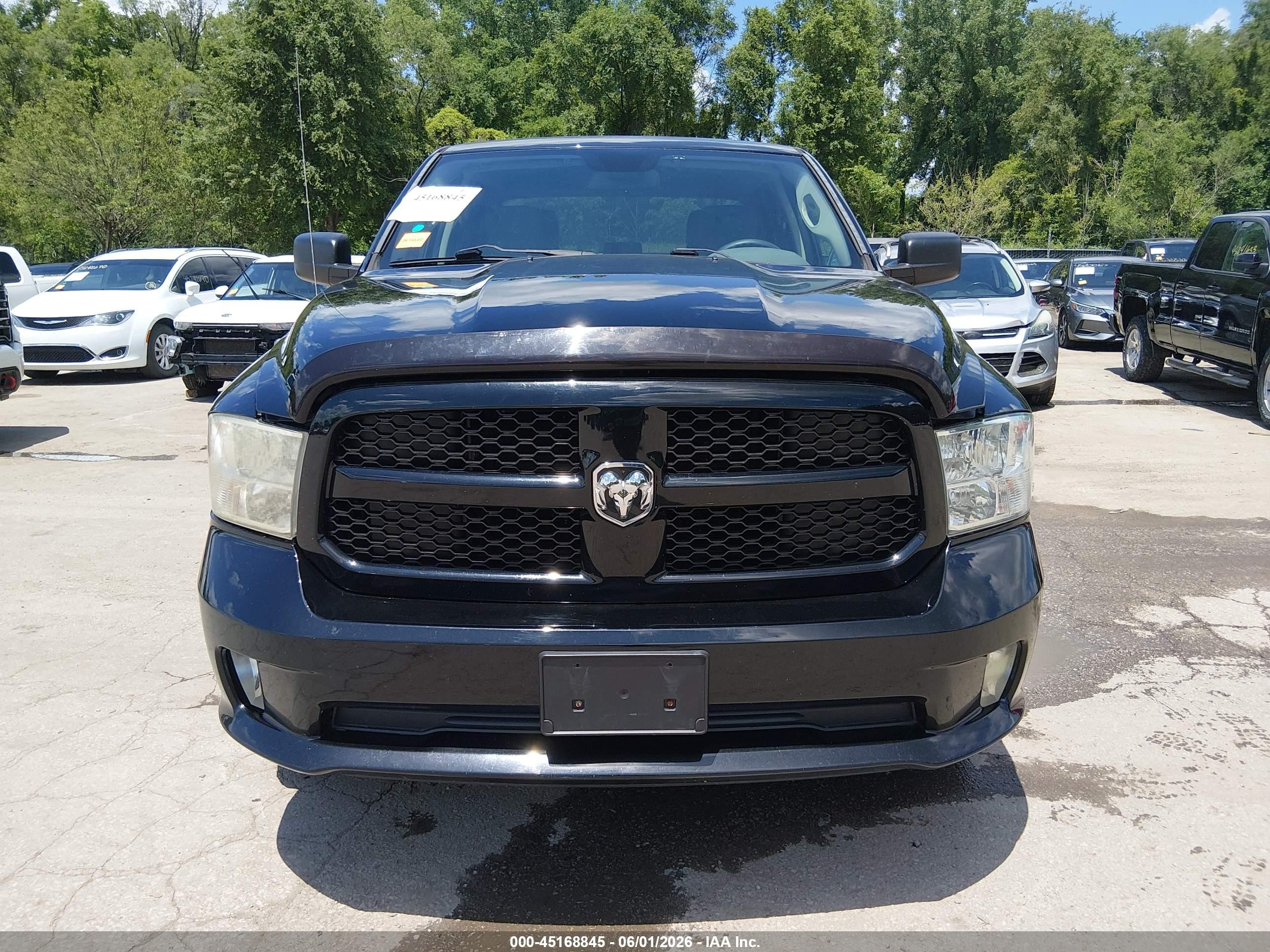 2014 Ram 1500 Express Black vin: 1C6RR7KT2ES205044