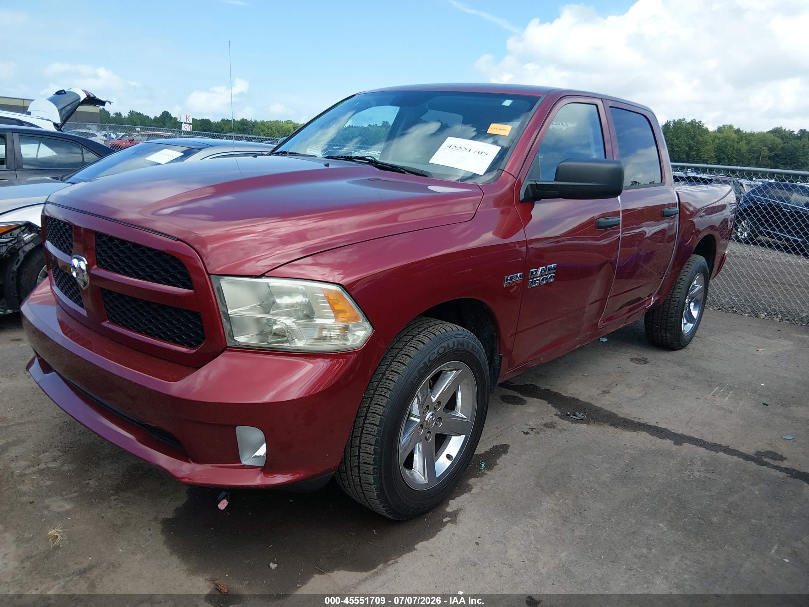 2014 Ram 1500 Express Red vin: 1C6RR7KT2ES263865