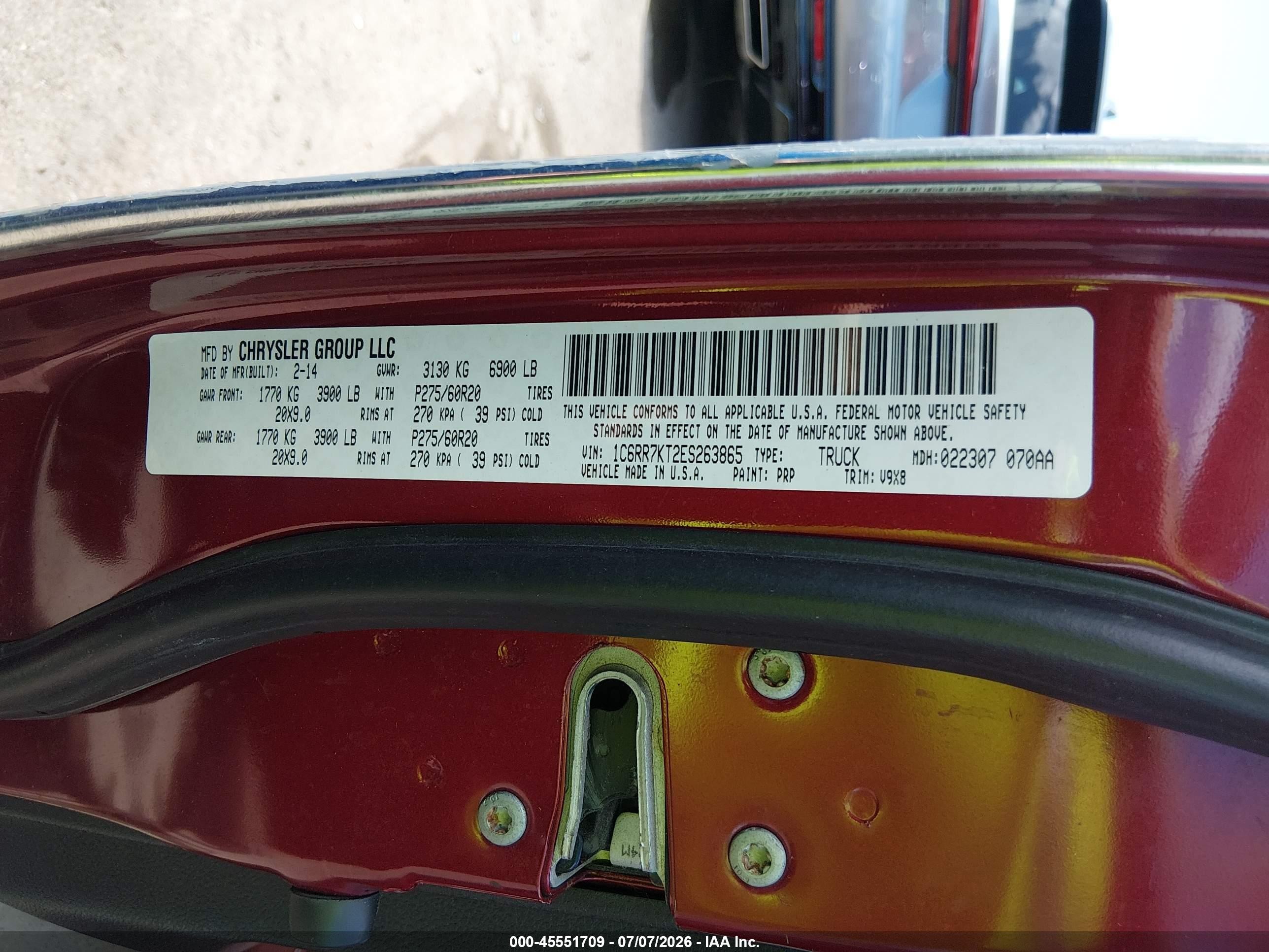 2014 Ram 1500 Express Red vin: 1C6RR7KT2ES263865