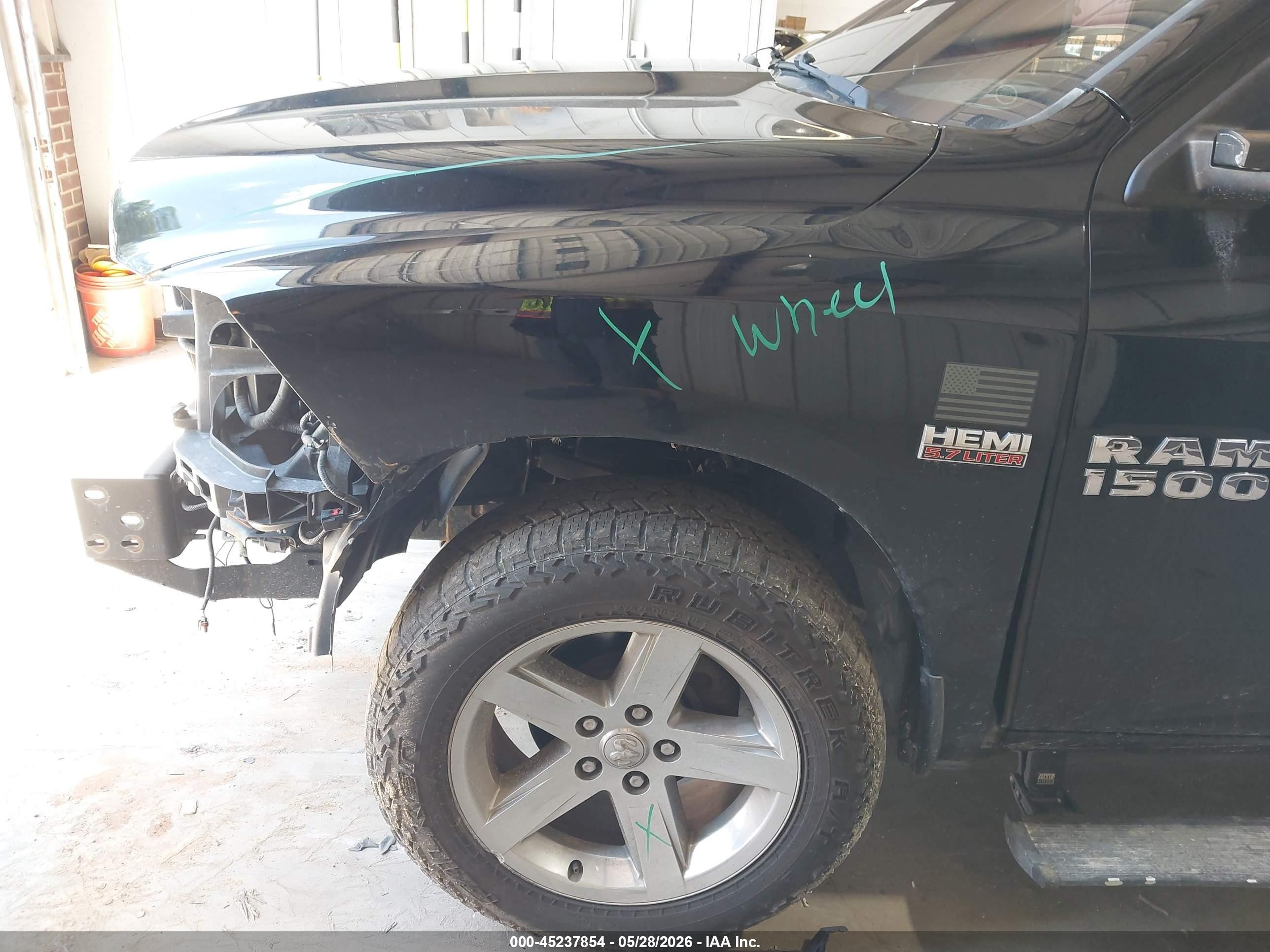 2014 Ram 1500 Express Black vin: 1C6RR7KT2ES343781