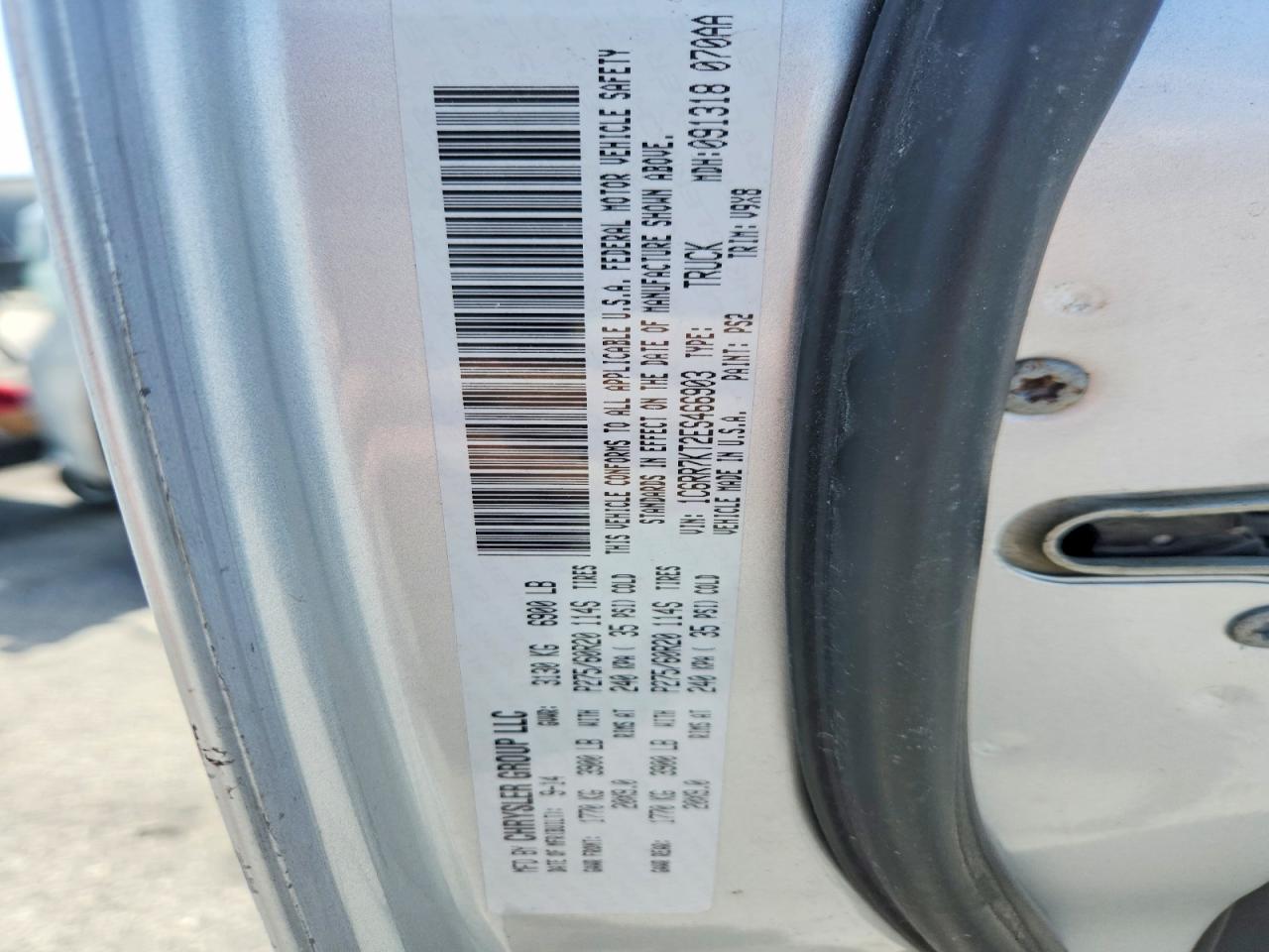 2014 Ram 1500 St Silver vin: 1C6RR7KT2ES466903