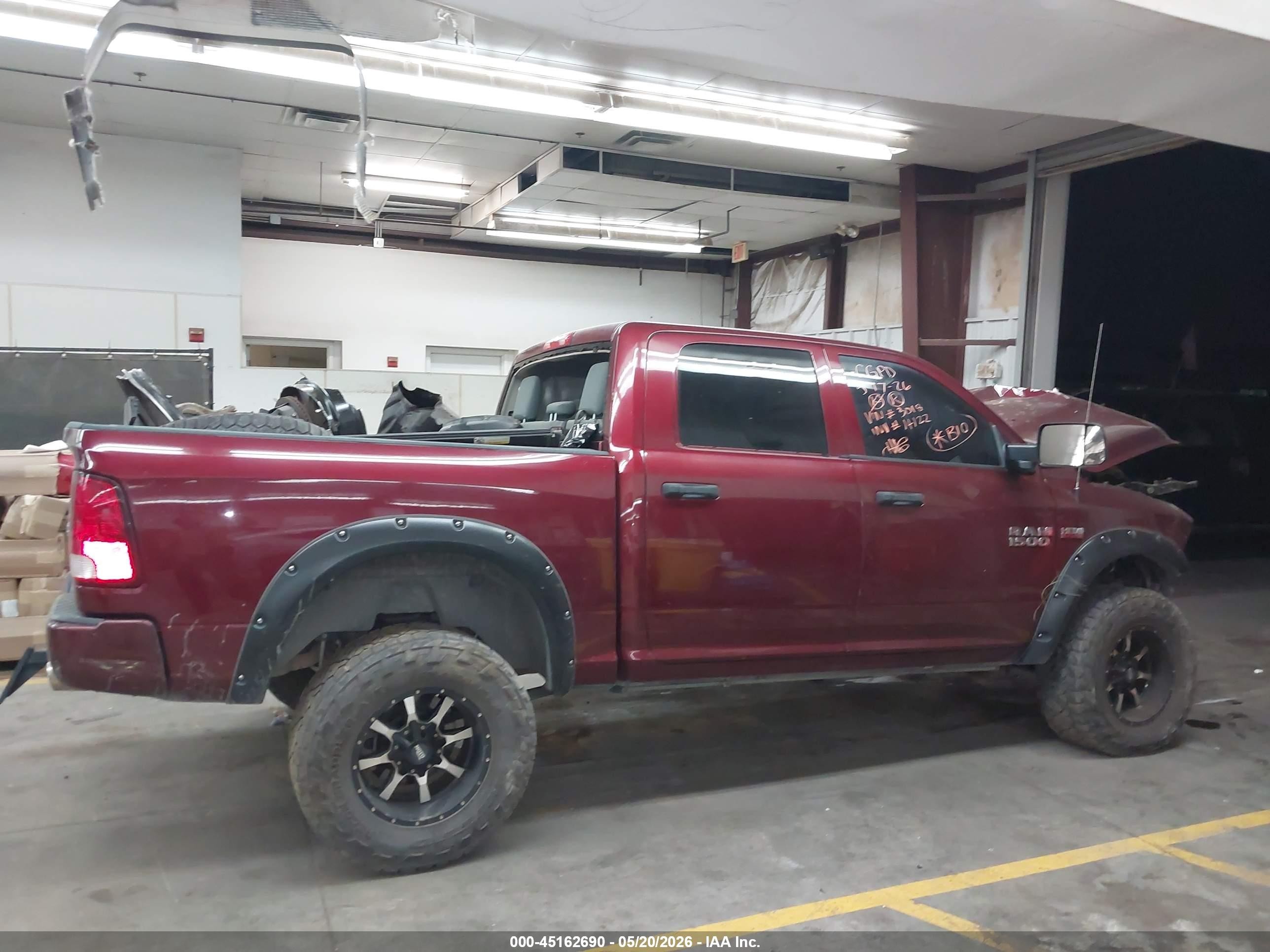 2017 Ram 1500 Express  4x4 5'7 Box Red vin: 1C6RR7KT2HS603018