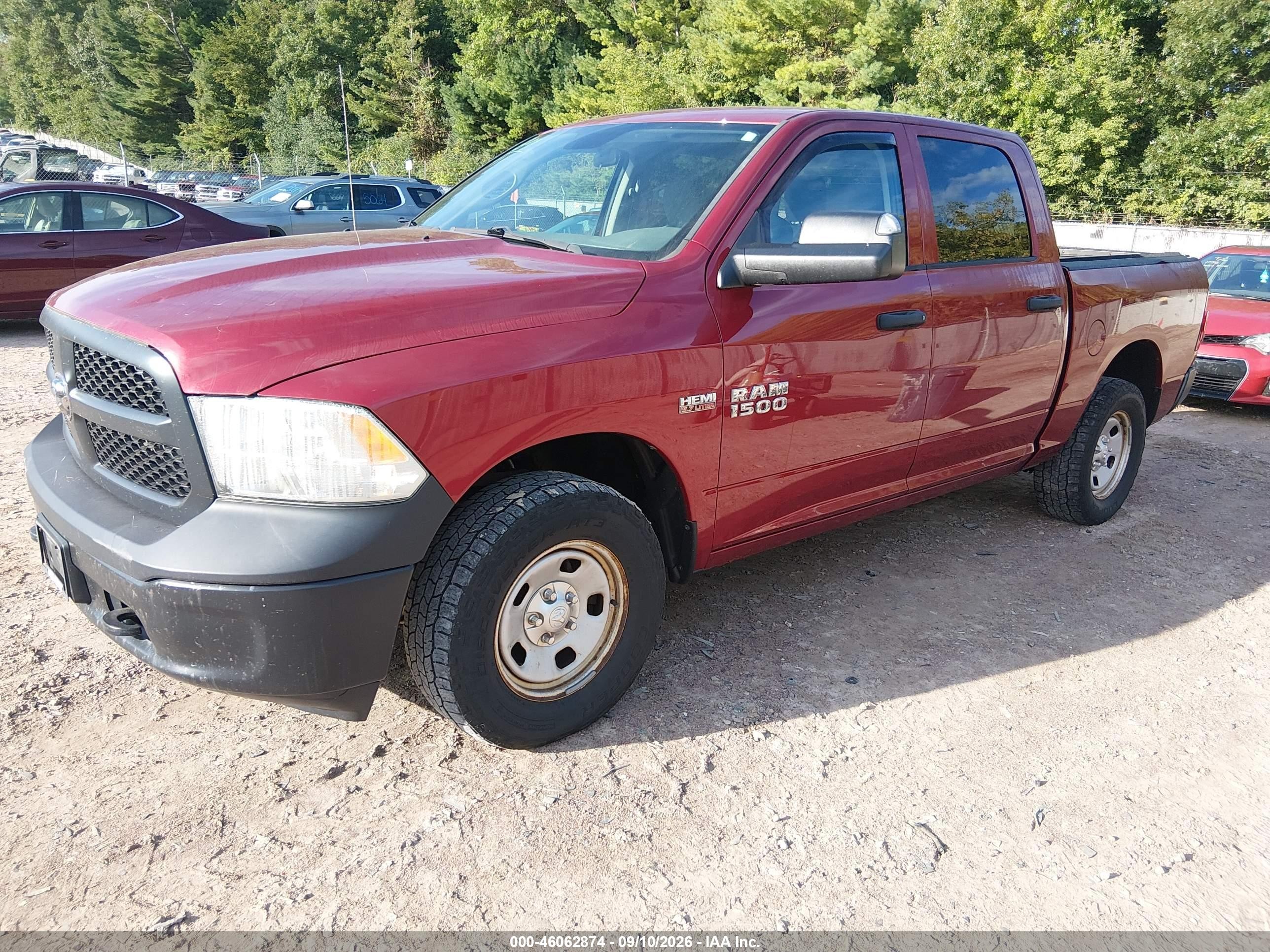 2014 Ram 1500 Tradesman Red vin: 1C6RR7KT3ES159045