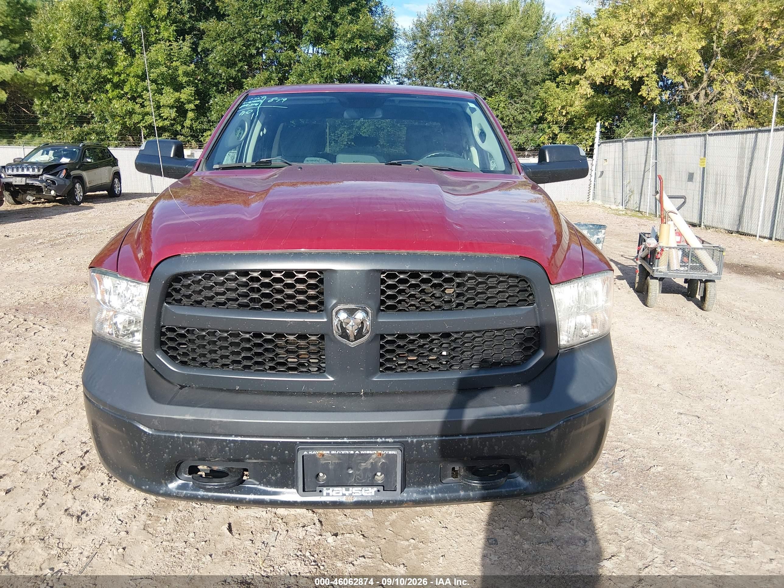 2014 Ram 1500 Tradesman Red vin: 1C6RR7KT3ES159045