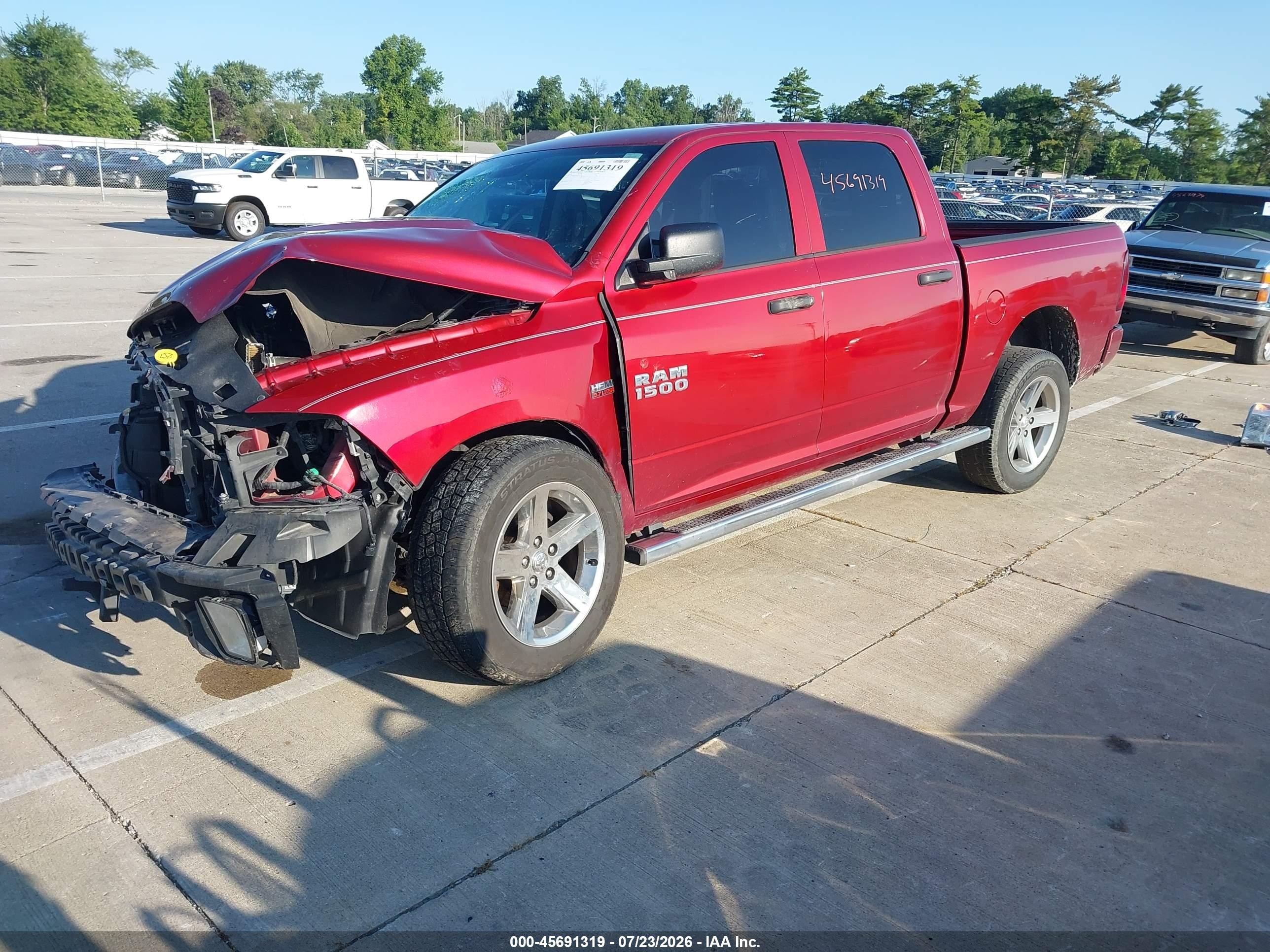 2014 Ram 1500 Express Red vin: 1C6RR7KT3ES174175