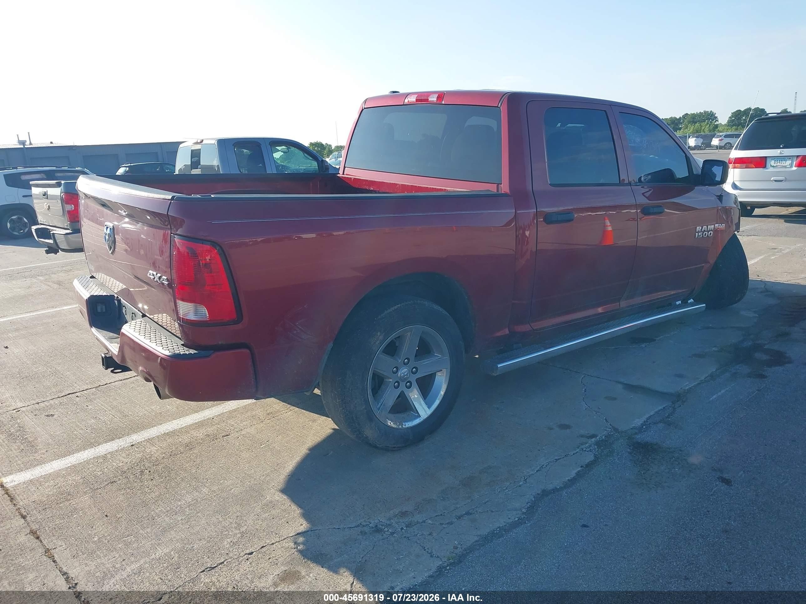 2014 Ram 1500 Express Red vin: 1C6RR7KT3ES174175