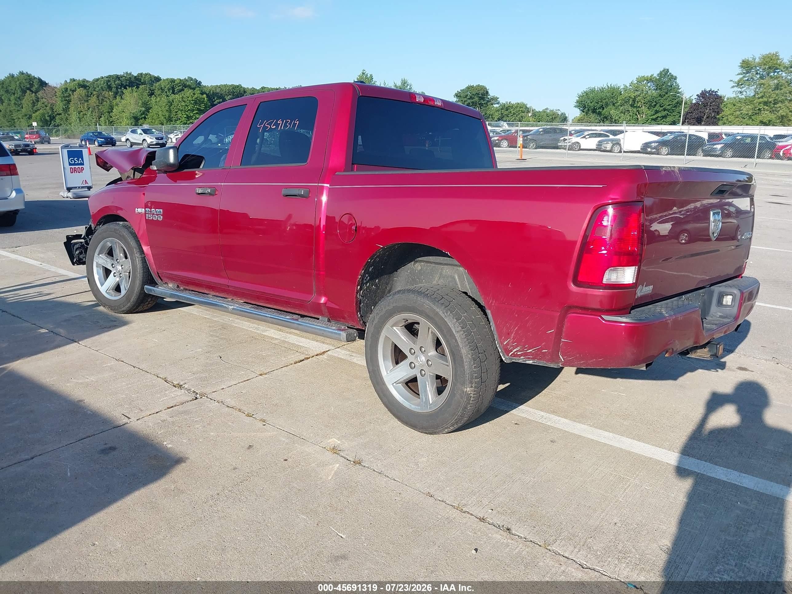 2014 Ram 1500 Express Red vin: 1C6RR7KT3ES174175
