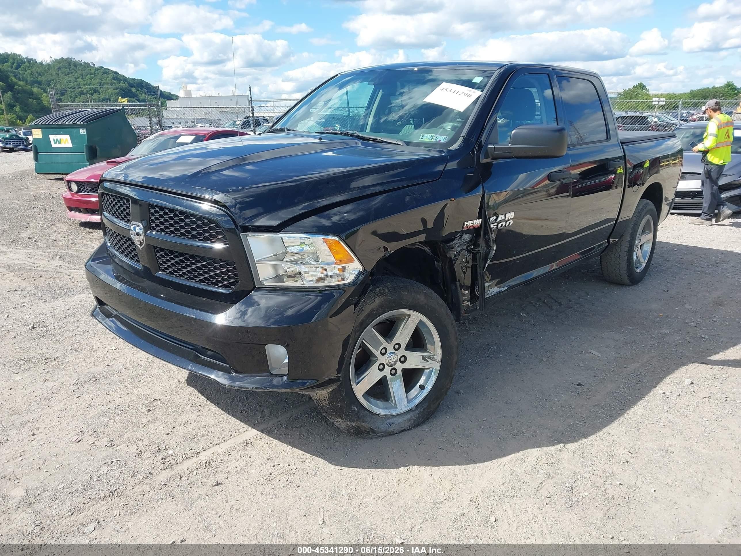 2015 Ram 1500 Express Black vin: 1C6RR7KT3FS588302