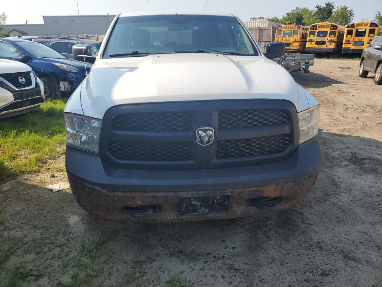 2015 Ram 1500 St White vin: 1C6RR7KT3FS726534 Damage: Front Metal Bumper Painted, Rust, > 12 Inches