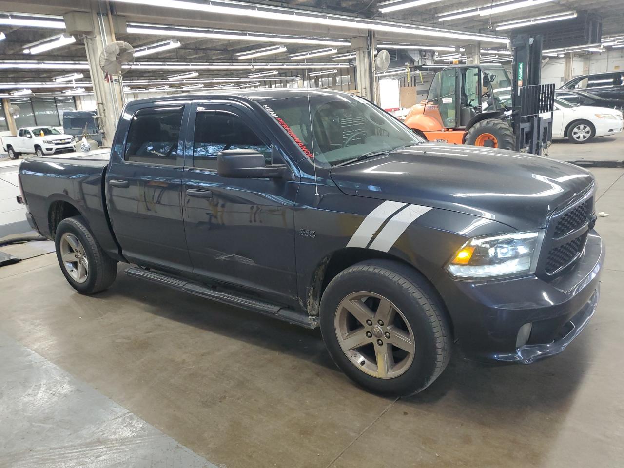 2013 Ram 1500 St Blue vin: 1C6RR7KT4DS683013 Damage: Right Front Door, Dent(S) W/ Paint Dmg, > 12 Inches