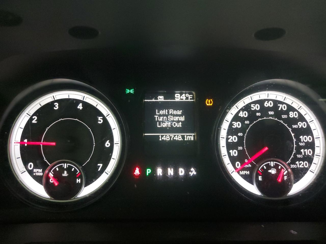 2013 Ram 1500 St Blue vin: 1C6RR7KT4DS683013 Damage: Warning - Tire Pressure, On, Unacceptable