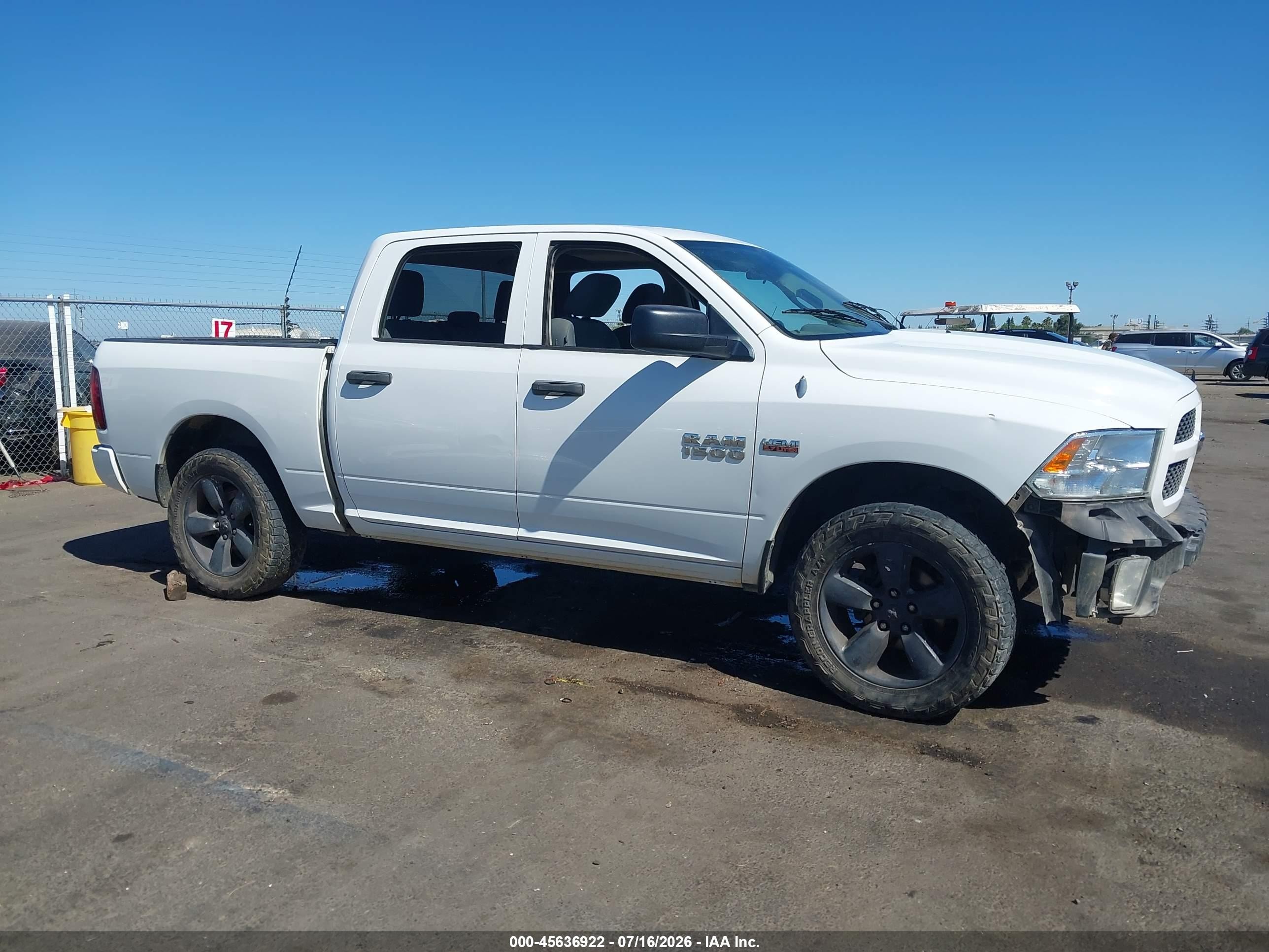 2014 Ram 1500 Express White vin: 1C6RR7KT4ES108234
