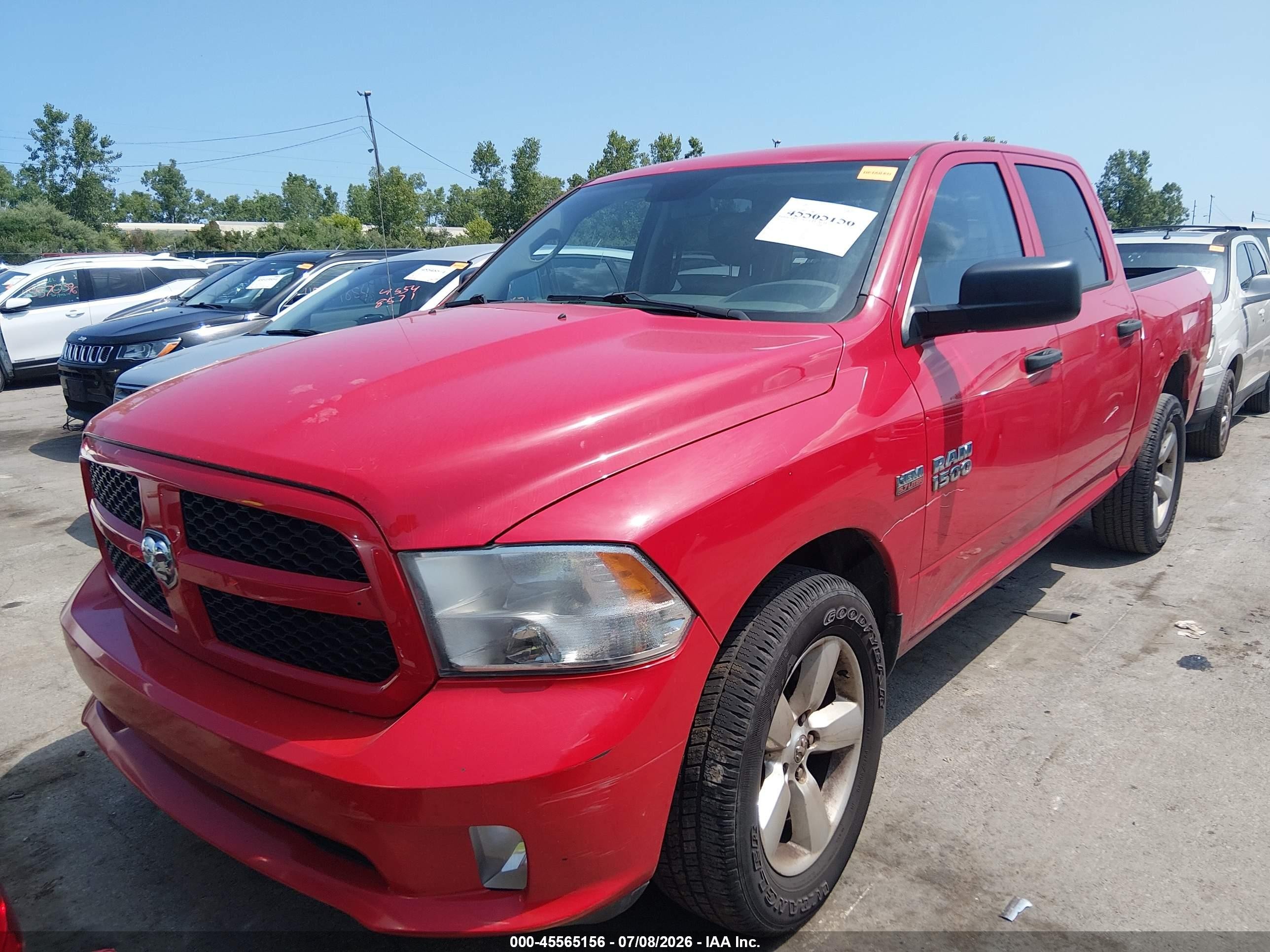 2014 Ram 1500 Express Red vin: 1C6RR7KT4ES142366