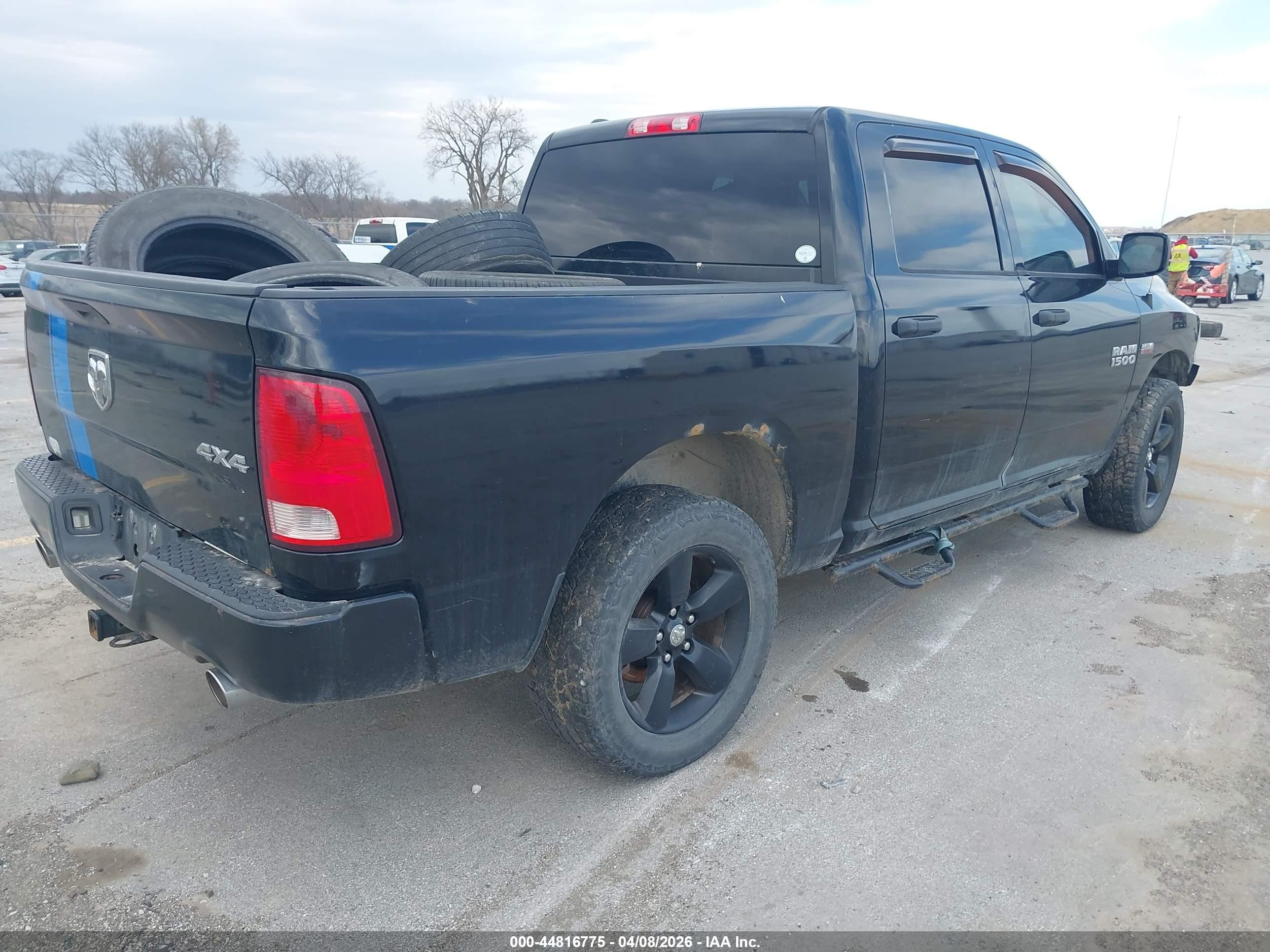 2014 Ram 1500 Express Black vin: 1C6RR7KT4ES248736
