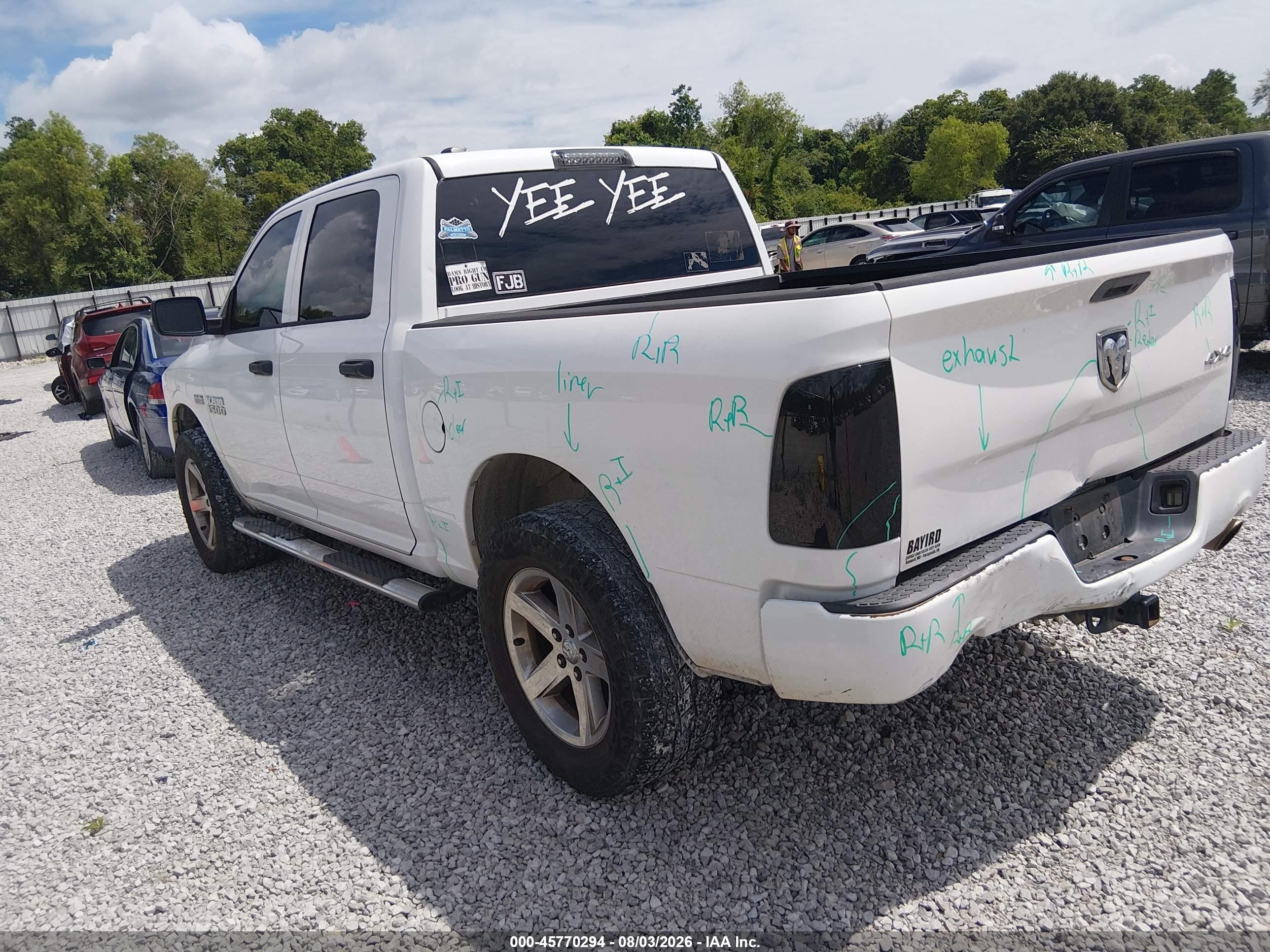 2013 Ram 1500 Express White vin: 1C6RR7KT5DS649548