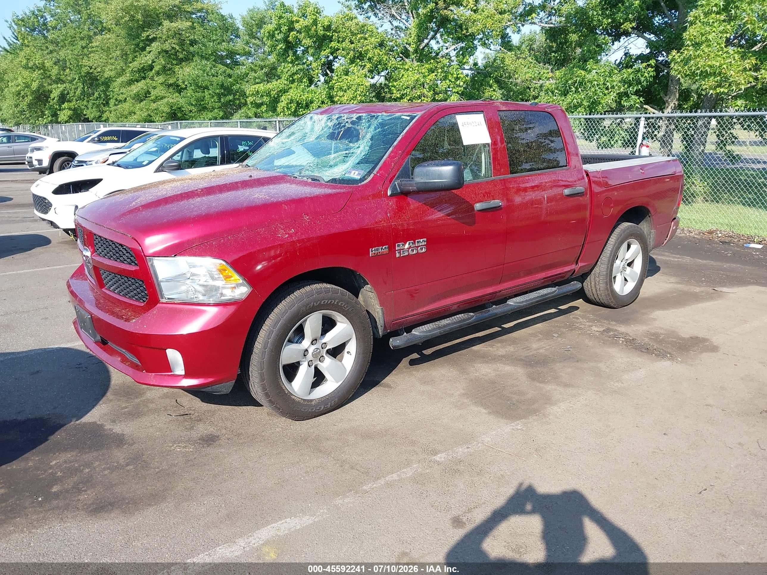 2013 Ram 1500 Express Red vin: 1C6RR7KT6DS649574
