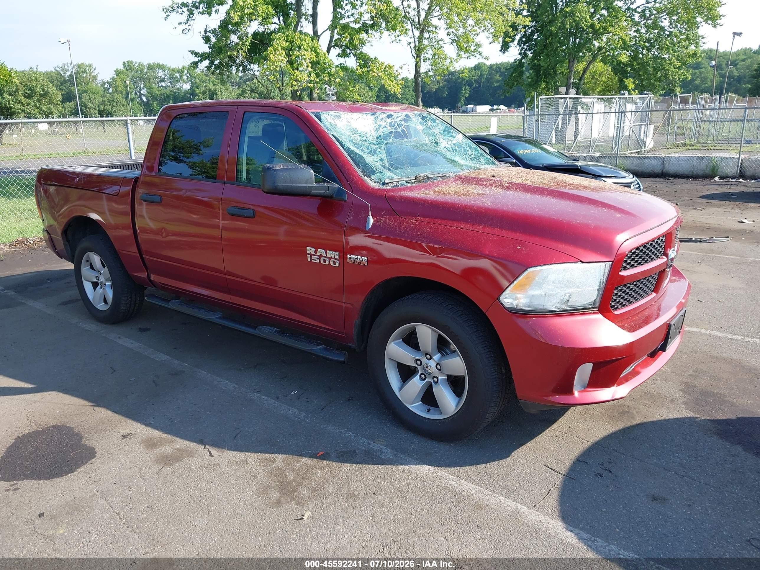 2013 Ram 1500 Express Красный vin: 1C6RR7KT6DS649574